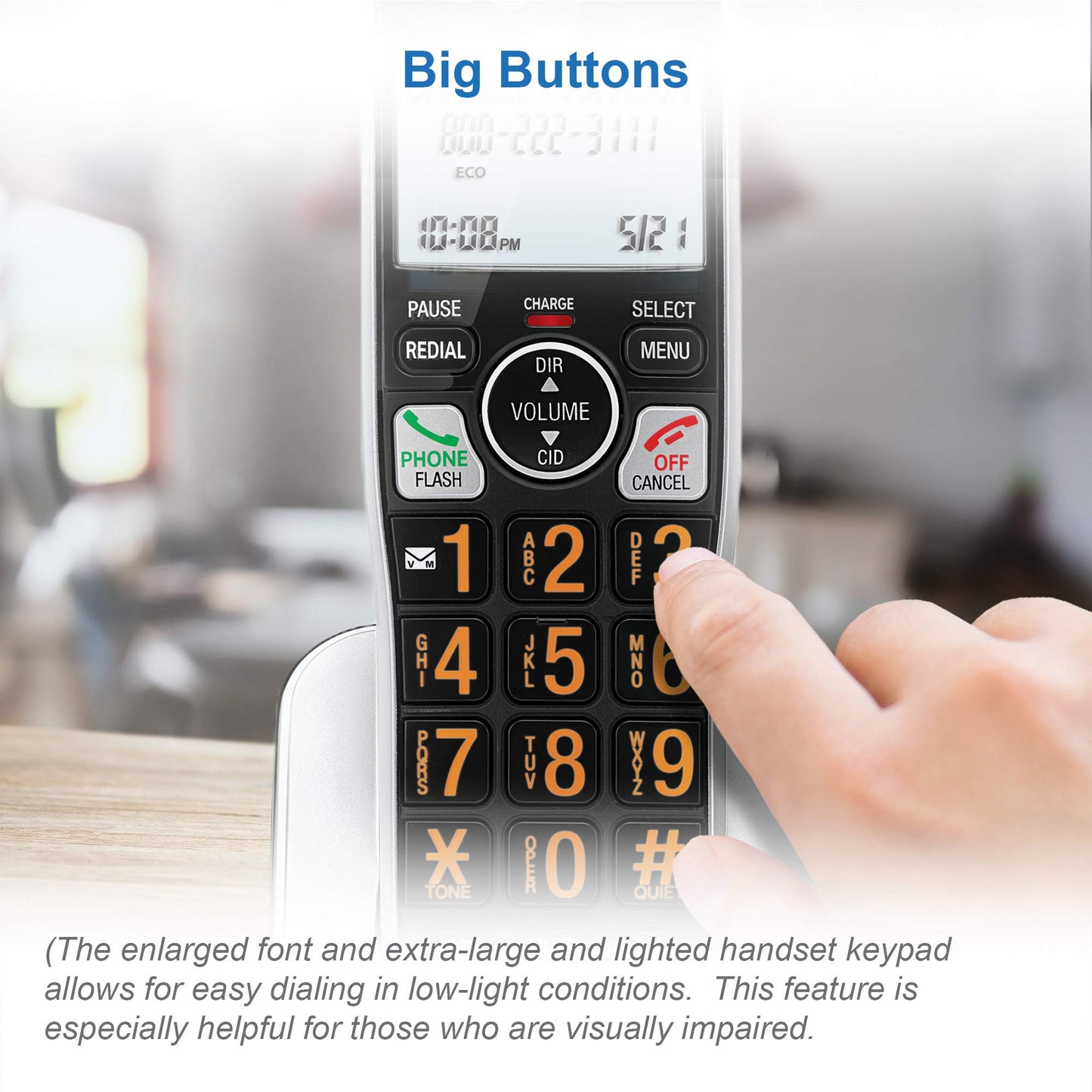 AT&T BL102 DECT 6.0 Cordless Phone for Home with Answering Machine, Call Blocking, Caller ID Announcer, Audio Assist, Intercom, and Unsurpassed Range, Silver/Black