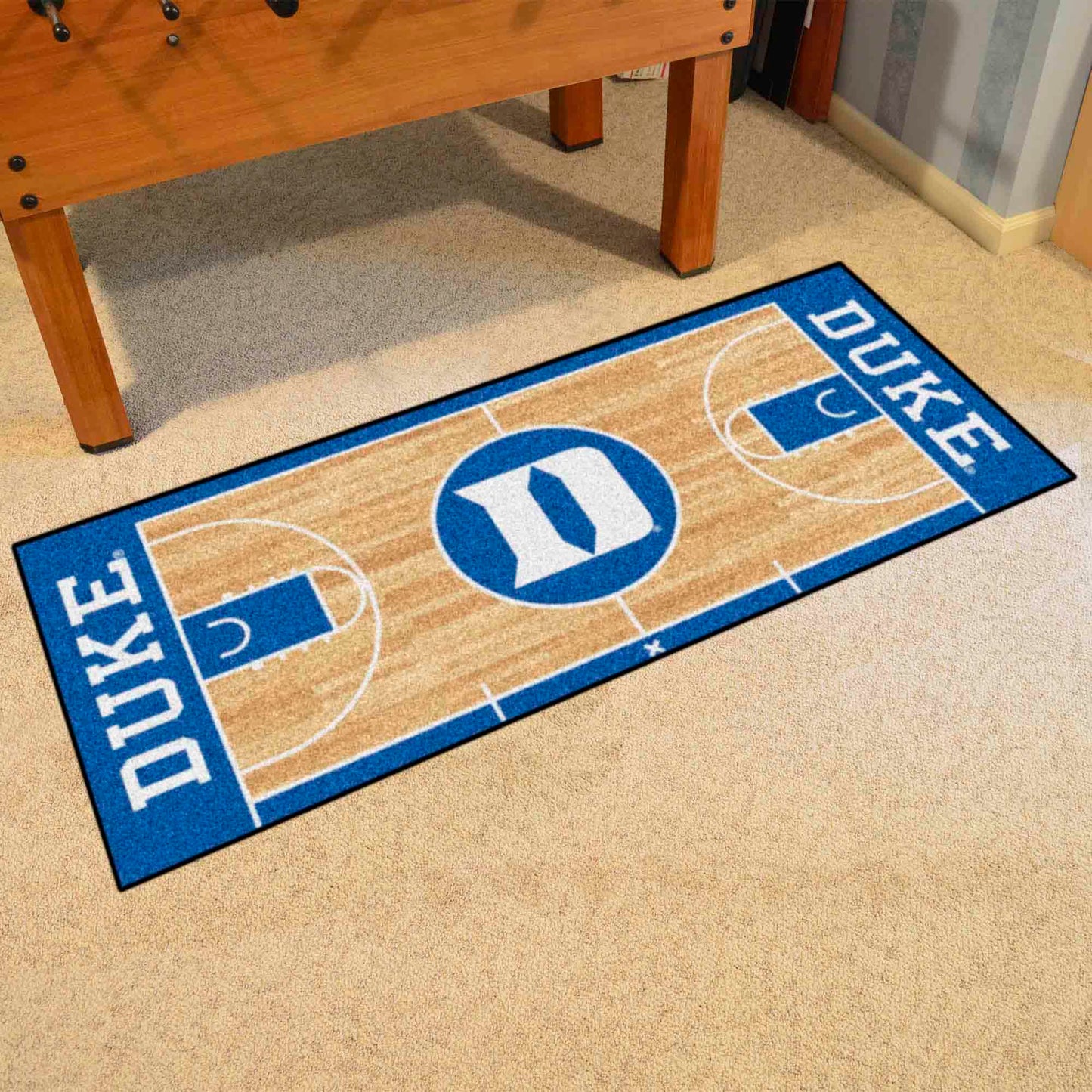 FANMATS 8171 NCAA -Duke Blue Devils Basketball Court Runner Rug - 30in. x 72in. | Sports Fan Area Rug