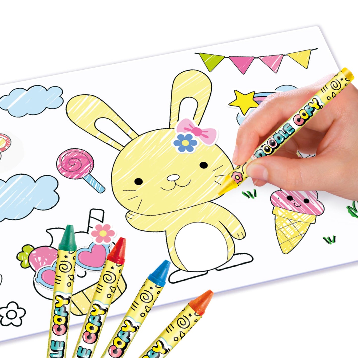 Canal Toys Doodle Copy – Reusable Doodle & Drawing Pad for Kids - Create, Trace & Draw, Print and Color; 50 templates
