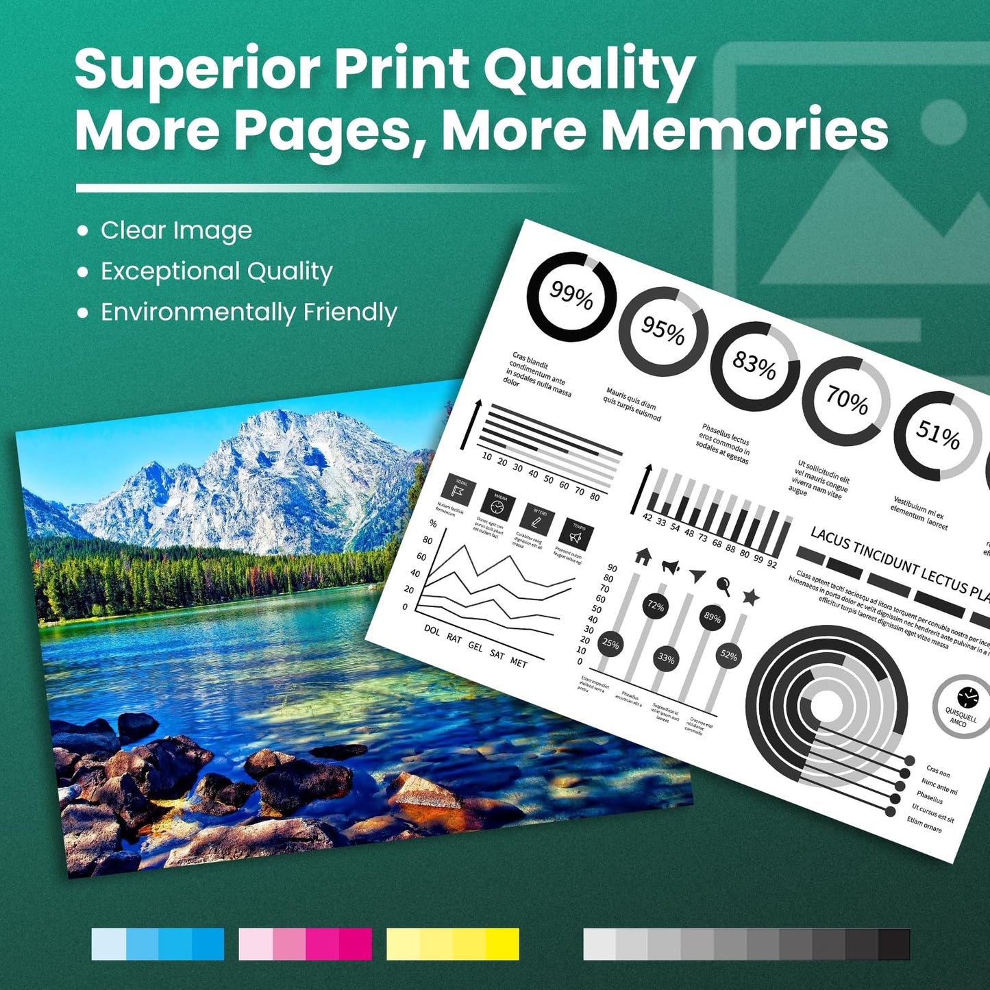 67XL Ink Cartridges Black/Color Combo Replacement for HP 67 XL 67XL Ink Cartridge for DeskJet 4155e 2734e 4100e 2855e 4255e 2700 2755e 2700e Envy 6055e 6000 6455e 6400 Printer Ink 67 (2-Pack)