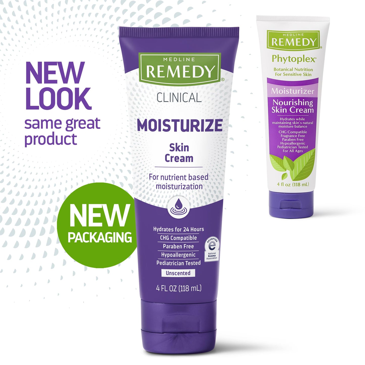 Medline Remedy Clinical Skin Cream Moisturizer, Unscented (4 fl oz), 12 Count Nourishing for Dry Skin, Paraben and Sulfate-Free Moisturizing Cream for Face and Body, Lotion for Sensitive Skin