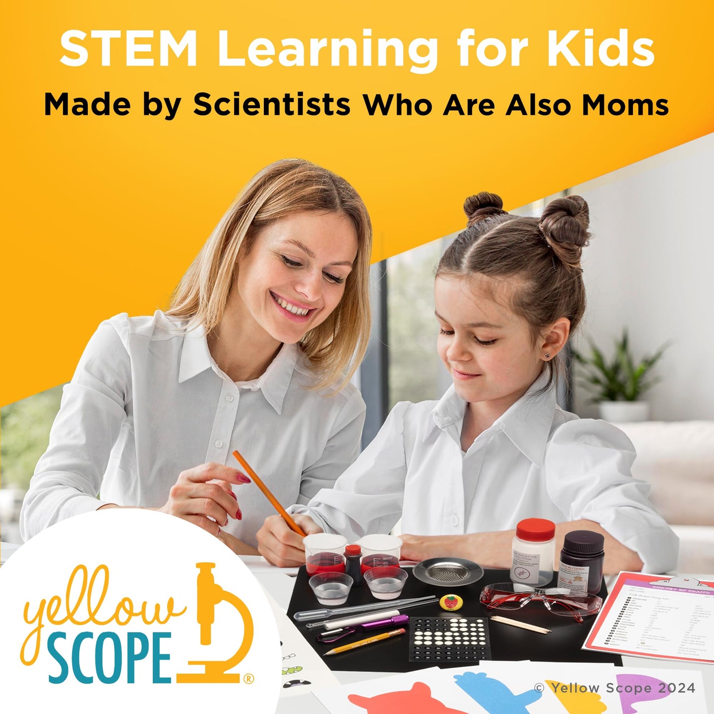 YELLOW SCOPE Paper Chromatopgraphy Science Kit for Kids, Toddler Activities, Preschool Learning Activities, STEM Kits for Girls and Boys, Educational & Fun for Ages 8 to 12