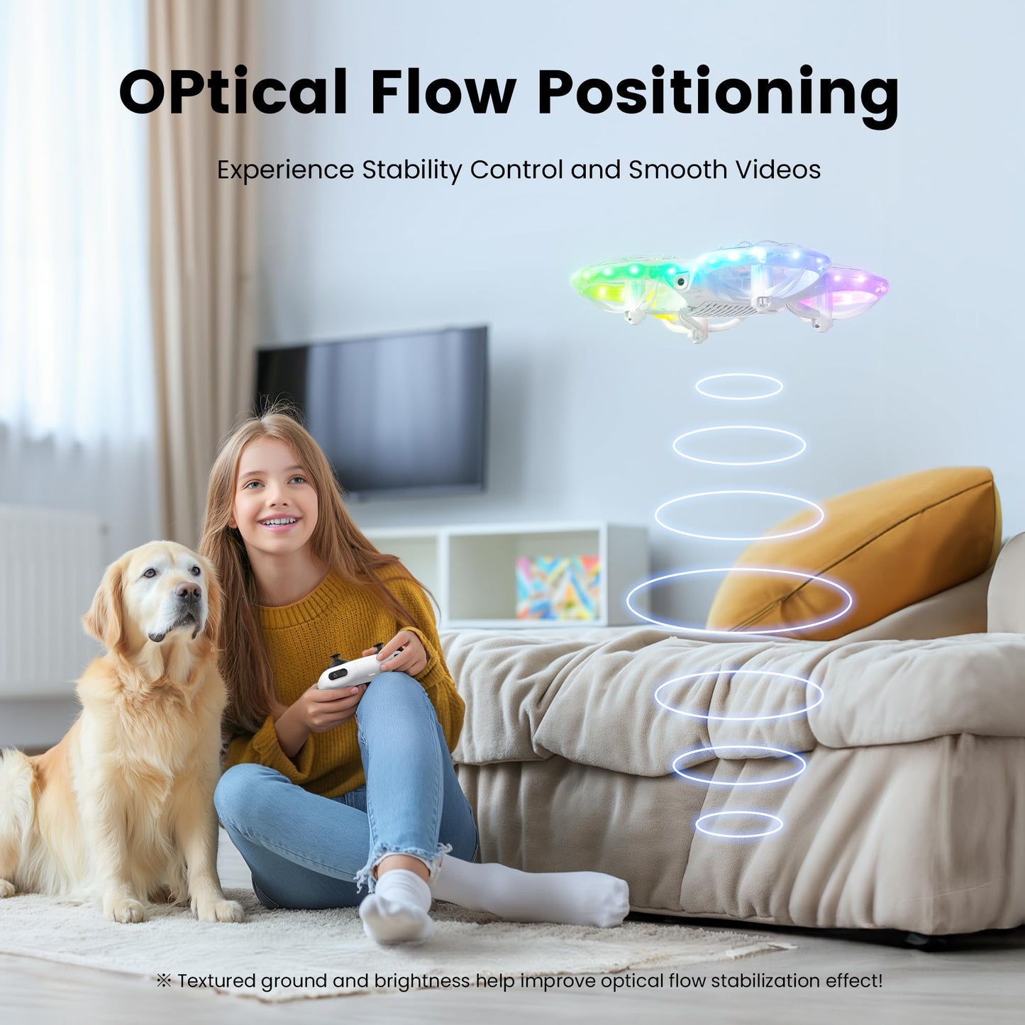 Ameta Drones for Kids Adults, RC Drone with 1080P HD FPV Camera, Cool Toys Gift for Boys Girls Teenage, STEM Toys with LED Light, Propeller Full Protect, 2 Batteries Long Flight Time and Remote Control, Easy to Fly