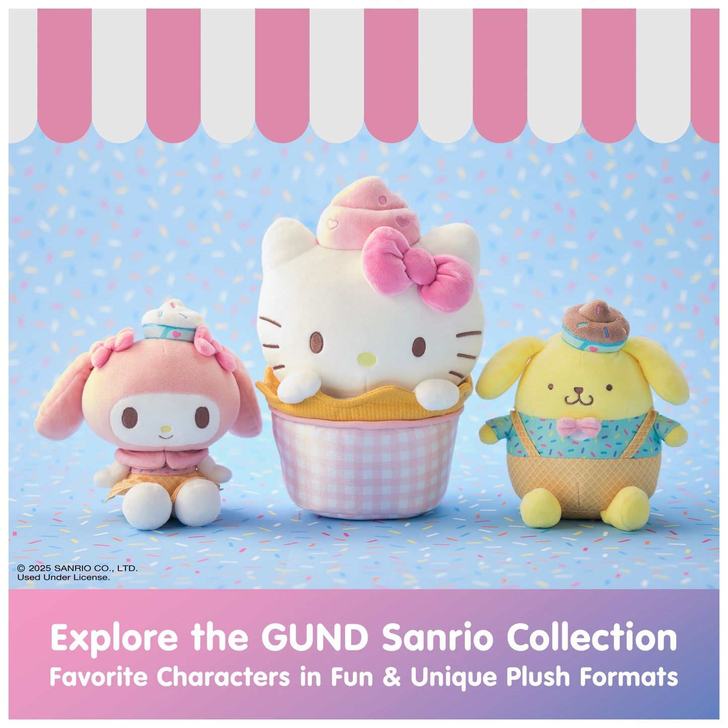 GUND Sanrio Hello Kitty 50th Anniversary Plush, Special Edition Stuffed Animal for Ages 1 and Up, Pink, 12”