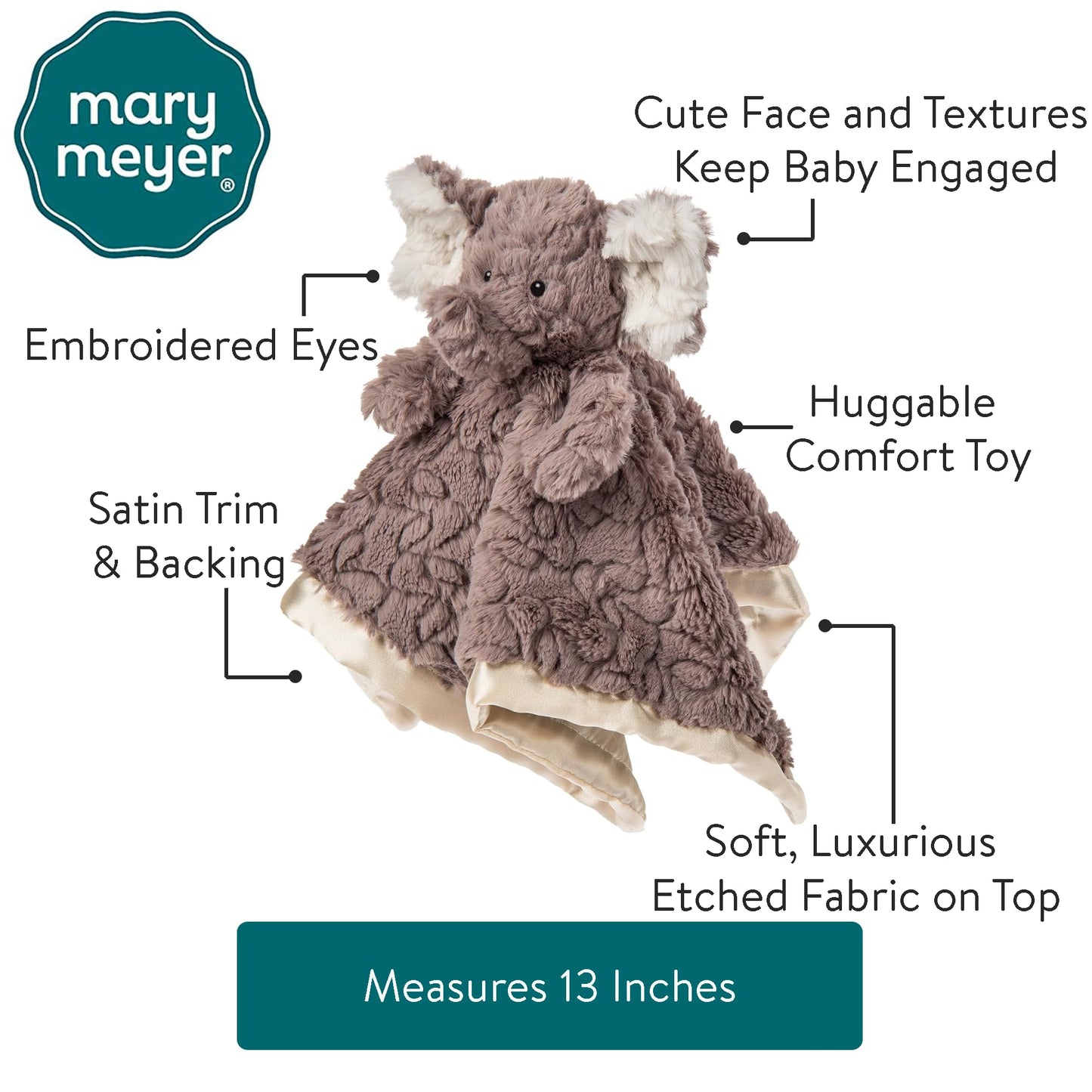 Mary Meyer - Putty Nursery Character Blanket - Elephant