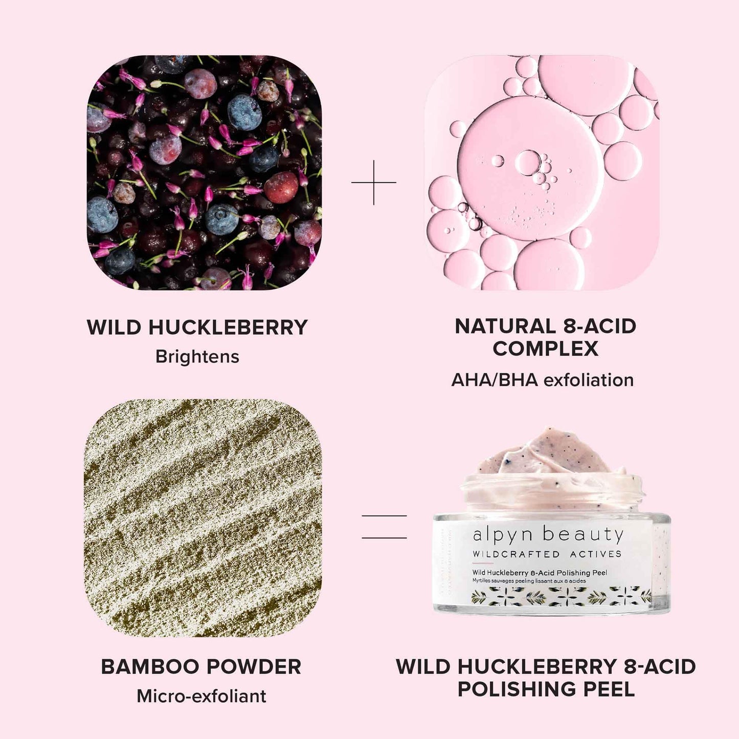 Alpyn Wild Huckleberry 8-Acid Polishing Peel | Double Exfoliating Peel Mask to Visibly Smooth & Brighten Skin While Refining the Look of Pores | 1.7 oz / 50 ml