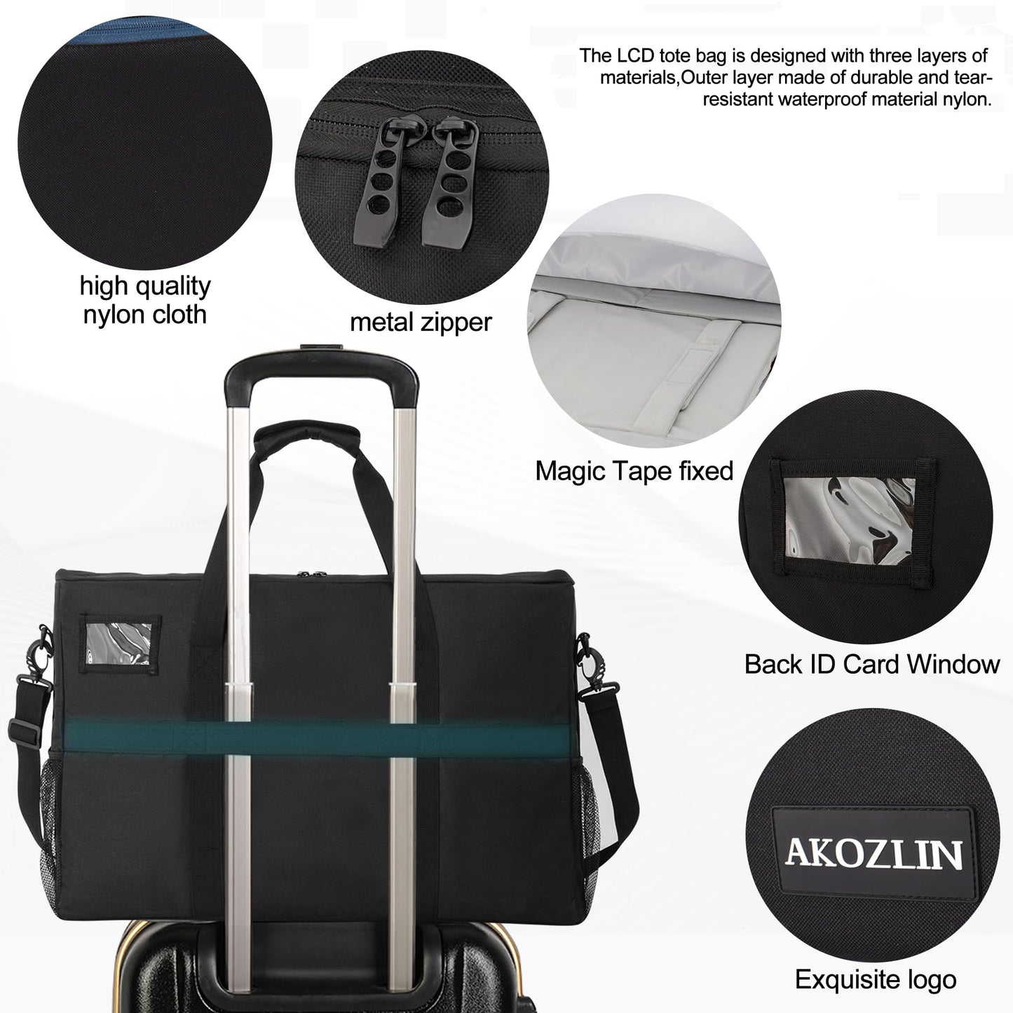 AKOZLIN LCD Screens/TVs(up to 2) Transport Tote Bag for 27" - 32" Displays Monitor Carrying Case (NOT FOR IMAC) With Shoulder Strap