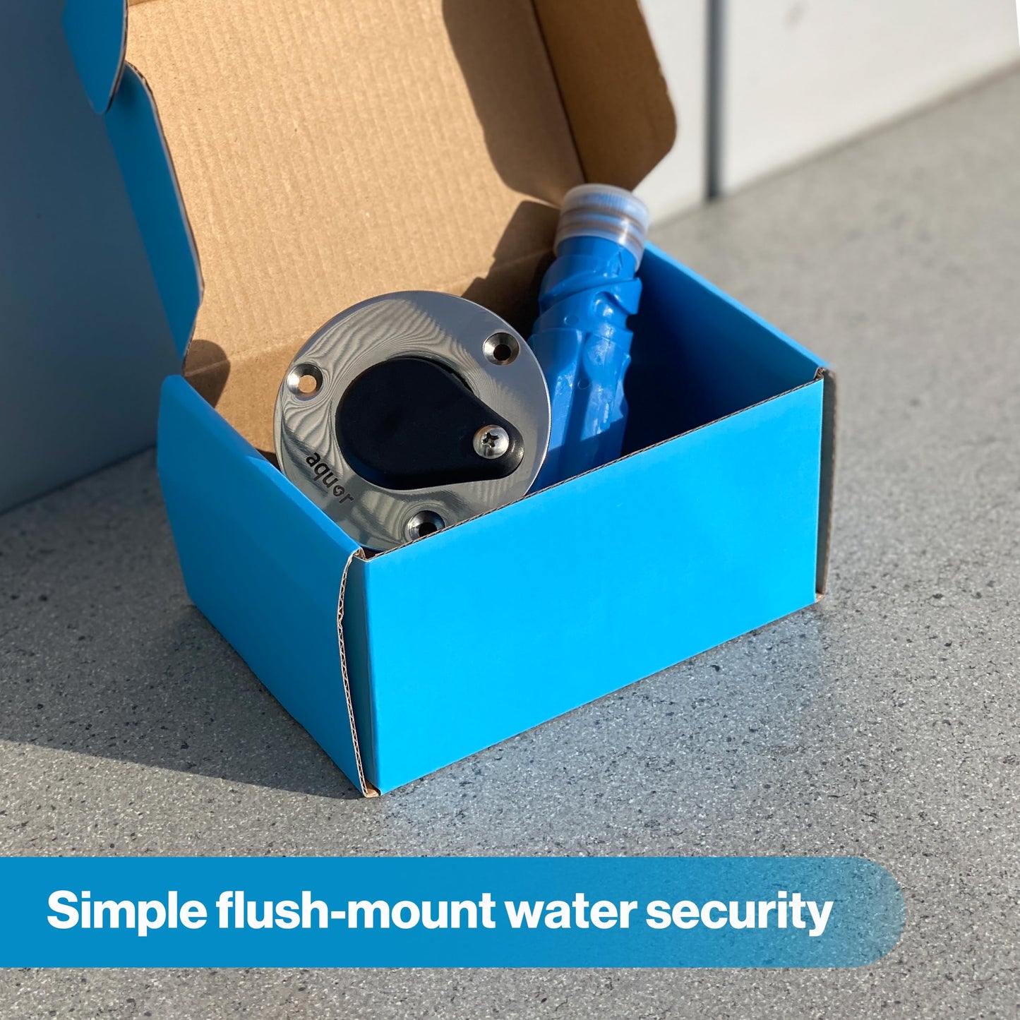 Aquor Universal Hydrant, Hose Quick Connection with Check Valve, Universal Water Inlet for DIY Applications and Outdoor Faucet Needs, Stainless Steel Flush-Mount, ½” NPT (f) x ¾” GHT (m)