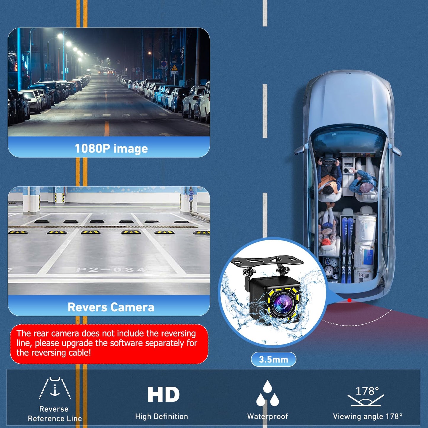 2025 CARPURIDE 9.3 Inch Carplay Screen for Car, Compatible with Wireless/Wired Apple CarPlay, Android Auto and Mirror Link - Bluetooth Audio, Navigation,Siri, FM, AUX, C92 with Backup Cam