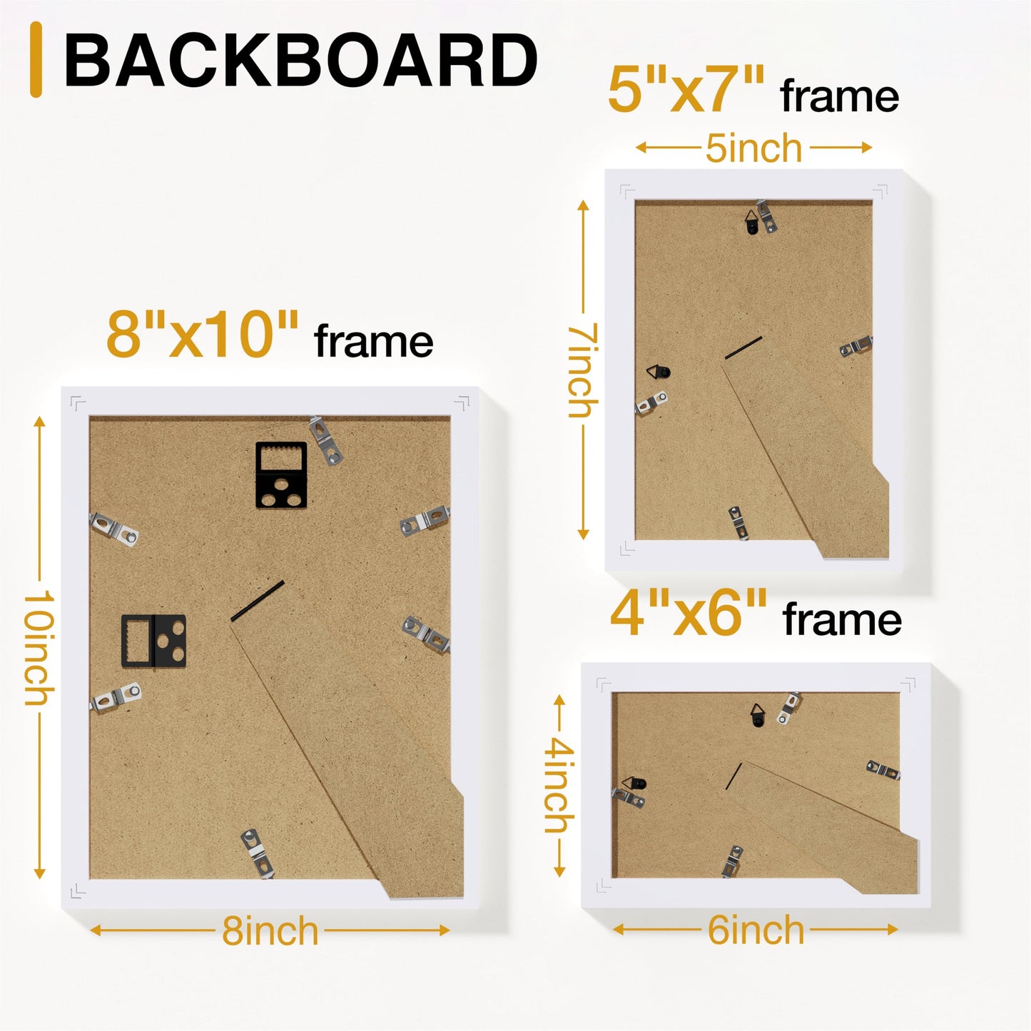 Vittanly 15 Pack Picture Frames Collage Wall Decor for Mounting or Tabletop Display, Gallery Frame Set for Family, Multi Sizes Including 3pcs 8x10, 6pcs 5x7, 6pcs 4x6, White