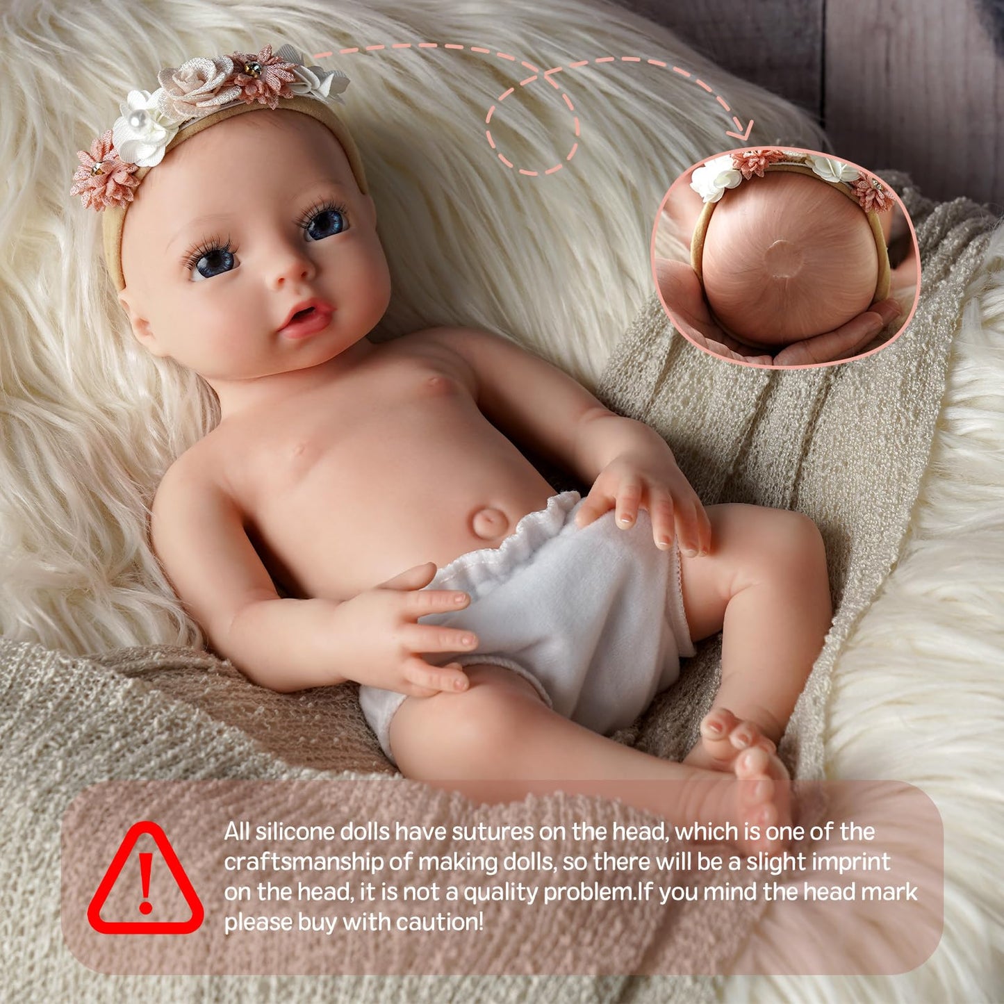 16 Inch Silicone Reborn Baby Dolls Full Body - Soft Silicone Baby Doll, Real Life Baby Dolls Girl with Bottle, Plush Toy, Birth Certificate - Best Gift for Kids Ages 3+