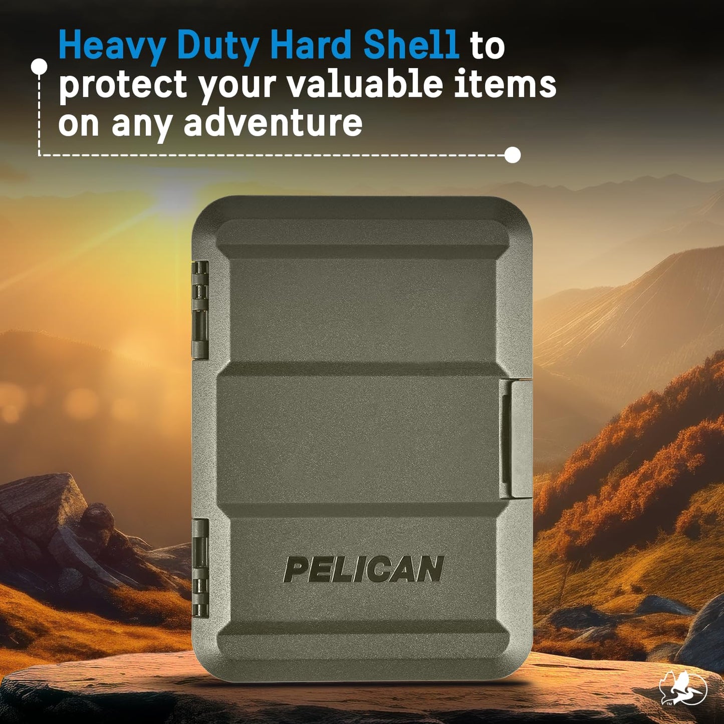 Pelican MagSafe Wallet for iPhone - Heavy Duty MIL-STD Snap-On Phone Magnetic Wallet and Phone Card Holder - Detachable and Slim Hard Case for iPhone 16 Pro Max /15 Pro Max/14/13/12 Series - OD Green