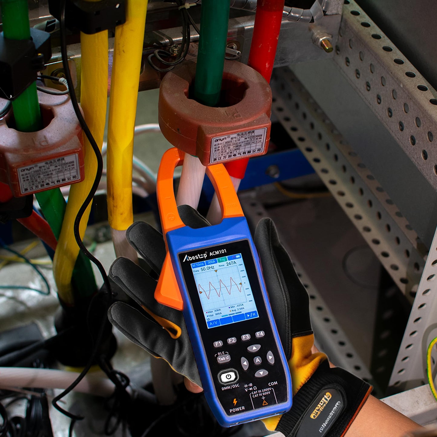 ACM101 Abestop Clamp Meter 1000A Smart 3 in 1 AC/DC Current Clamp with 2.8 inch IPS LCD Display OSC + Record Function