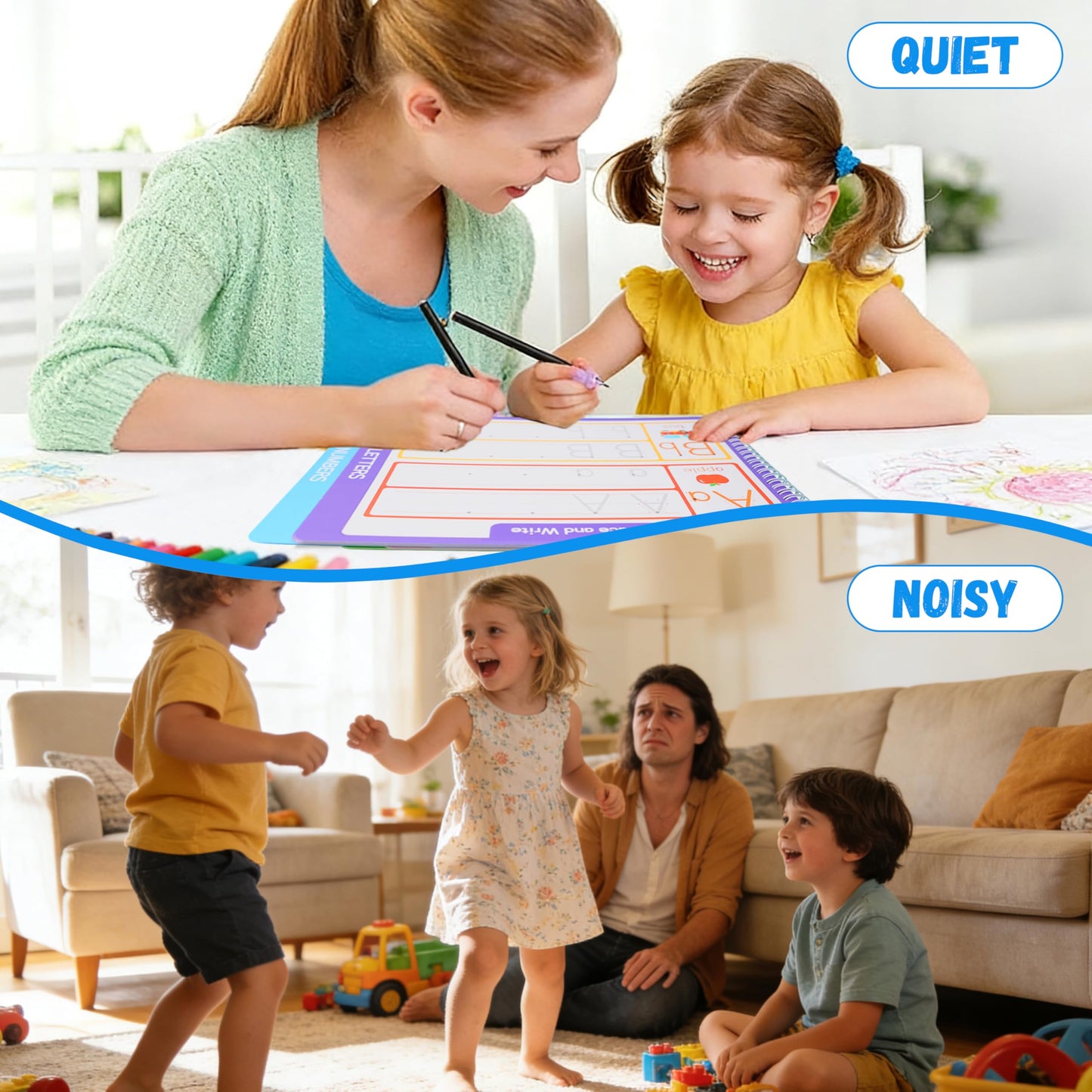 Preschool Learning Activities - Toddler Handwriting Practice and Tracing Books for Kids Ages 3-5, Montessori Busy Book, ABC Letter Number Workbooks, Autism Educational Gift for Boys and Girls