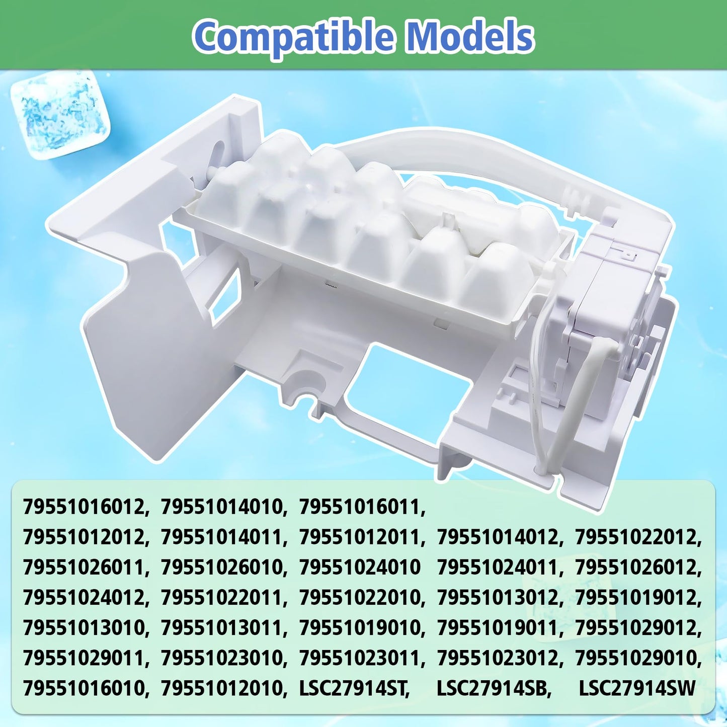 5989JA1005G Refrigerator ICE Maker Assembly OEM Upgraded Compatible with LG&Kenmore Suitable for Commercial and Household Ice Makers