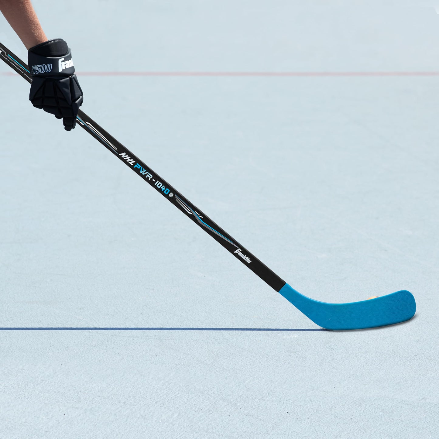Franklin Sports NHL Youth Street Hockey Stick - Power 1040 Kids Outdoor Street Hockey Sticks - 40" Inch Youth Hockey Stick for Kids - Right Handed Hockey Stick - Wood/Fiberglass Shaft - Lefty