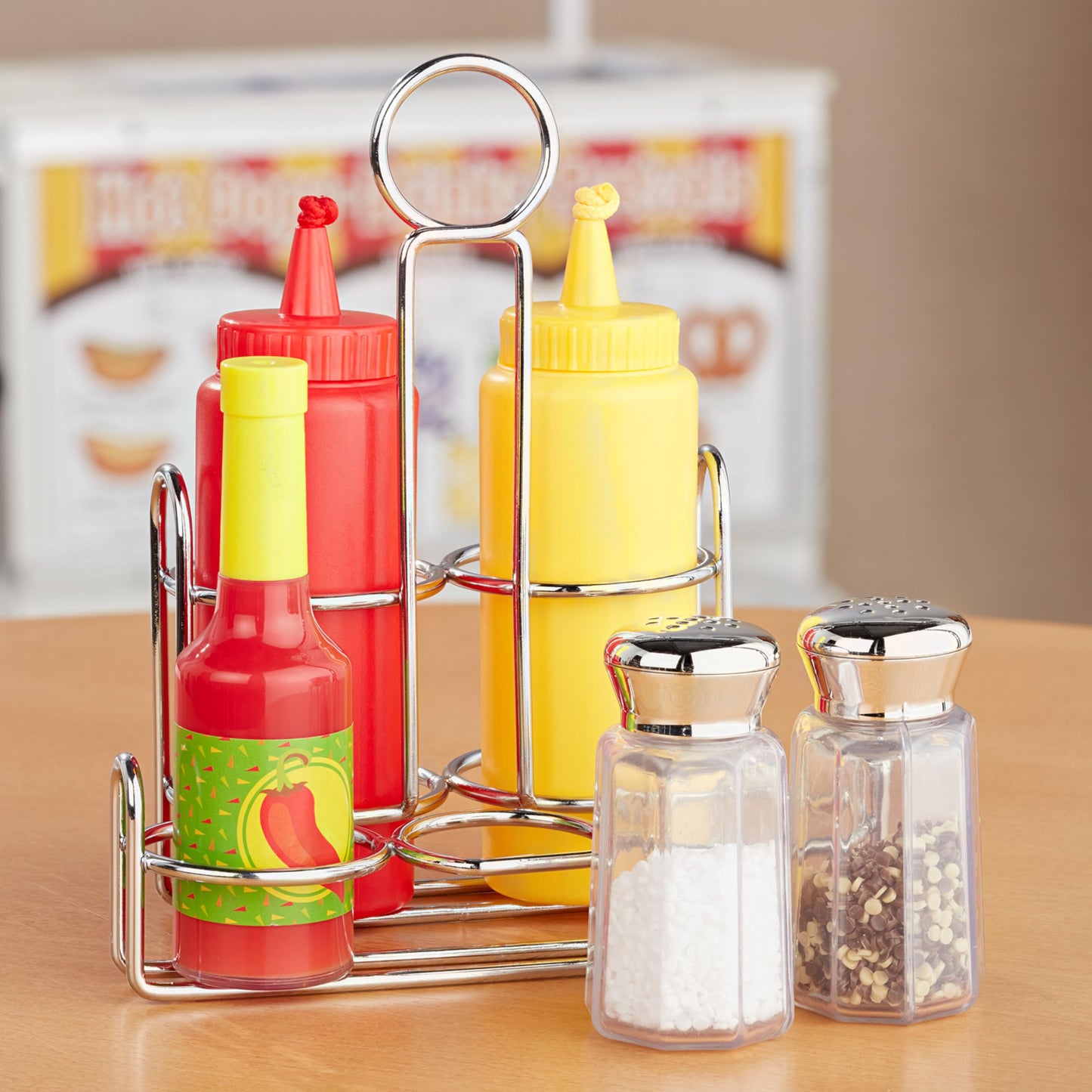 Melissa & Doug 6-Piece Condiments, Play Food Set with Kids Play Kitchen Accessories, Preschool Learning Toys for Girls & Boys 3+ (Pack of 2)