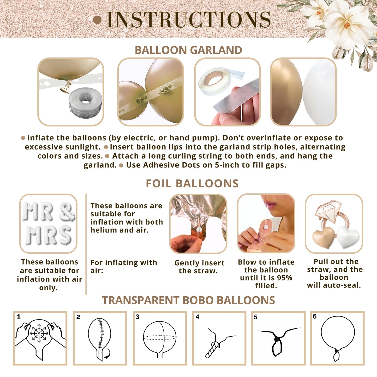 261 Pc Premium Engagement Party Decorations Kit – Elegant Mr. & Mrs. Wedding Balloons, Happy Engagement Banner, Diamond Ring White Gold Balloons, Cupcake Toppers – Classy Bride To Be Decor