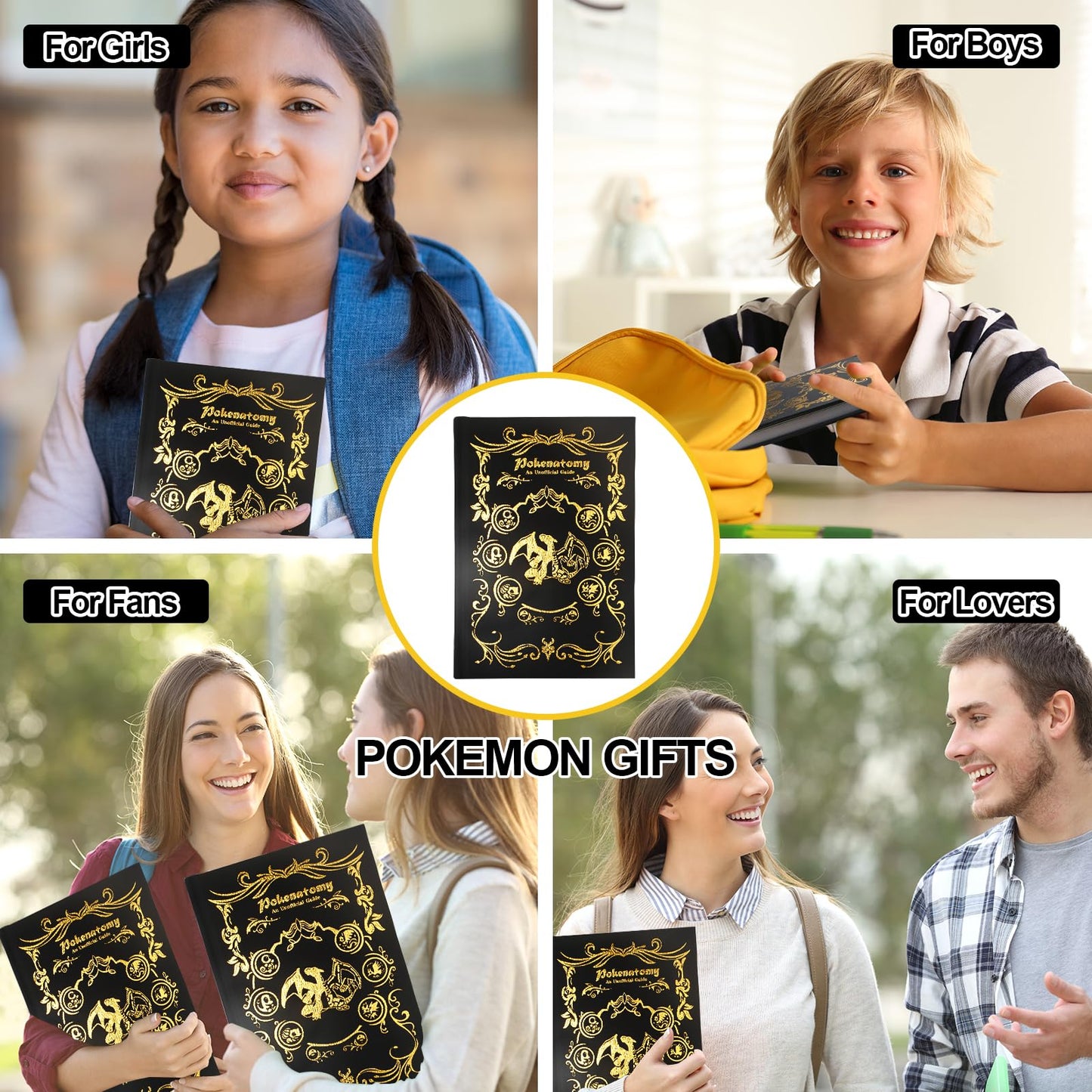 Pokenatomy Guide Book Desk Calendars - The Ultimate Pokenatomy Biology Study Companion, HD Printing, 200 Pages Covering 100 Classic Characters, Educational Birthday Gifts for Fans Kids Adults
