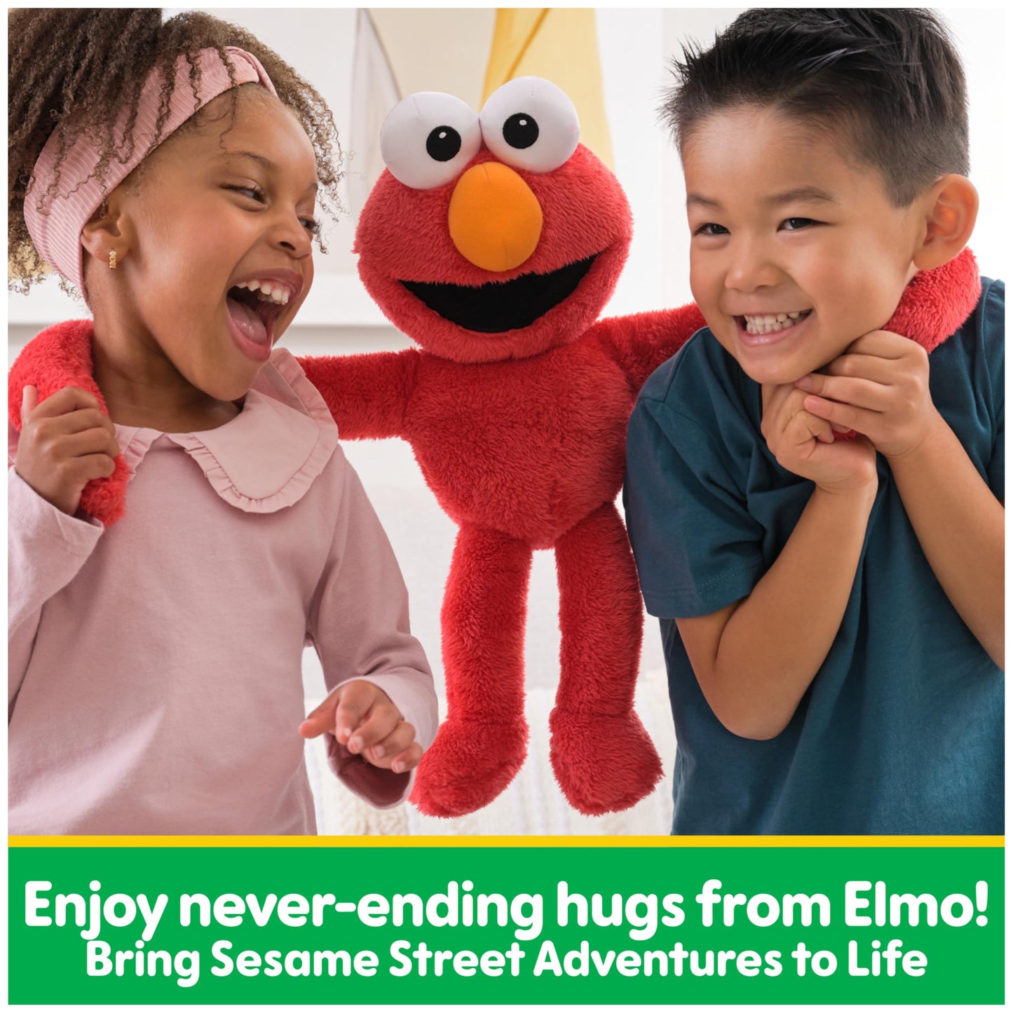 GUND Sesame Street Official Elmo Hug-a-Moves Plush, Plush Muppet, Sensory Toy, Premium Plush Toy for Ages 1 & Up, Red, 14”