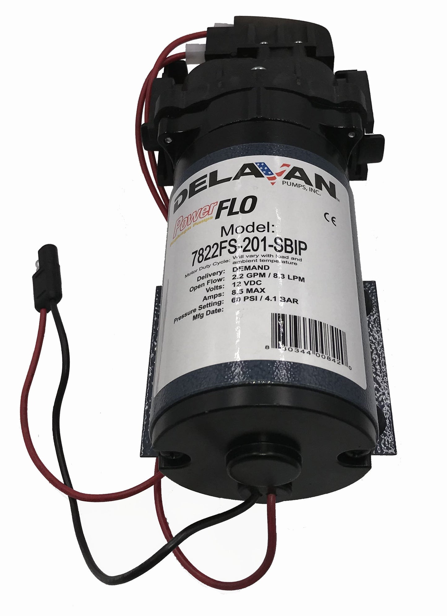 Delavan 7822FS-201-SBIP I-Series 12-Volt Diaphragm Pump | 2.2 GPM @ 60 PSI | Bypass/Demand | 3/4 in. Quick-Attach Ports & Fittings