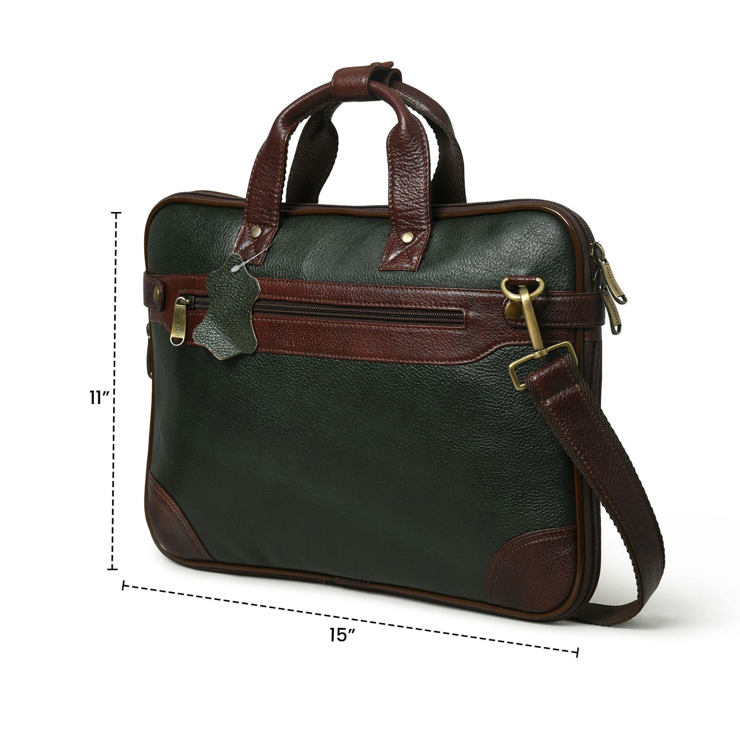 ADYAN 15 inch Leather Briefcases for Men and Women Laptop Bag Business Travel Messenger Bag Vintage Leather Best Office Satchel Bag