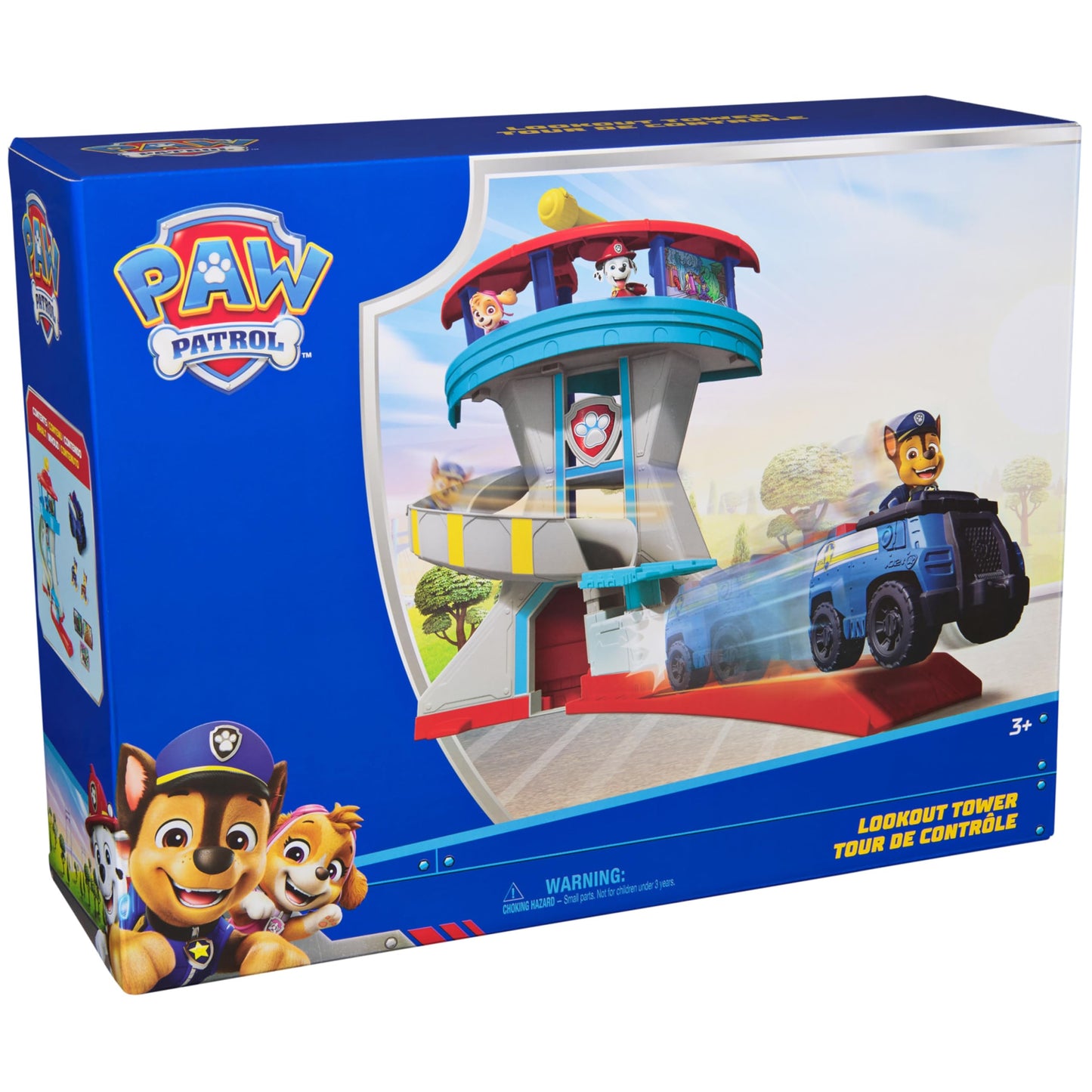 PAW Patrol Lookout Tower, 20-Inch PAW Patrol Tower with Chase Action Figures, Rescue Vehicle & Launcher, Kids Toys for Boys & Girls Ages 3 and Up