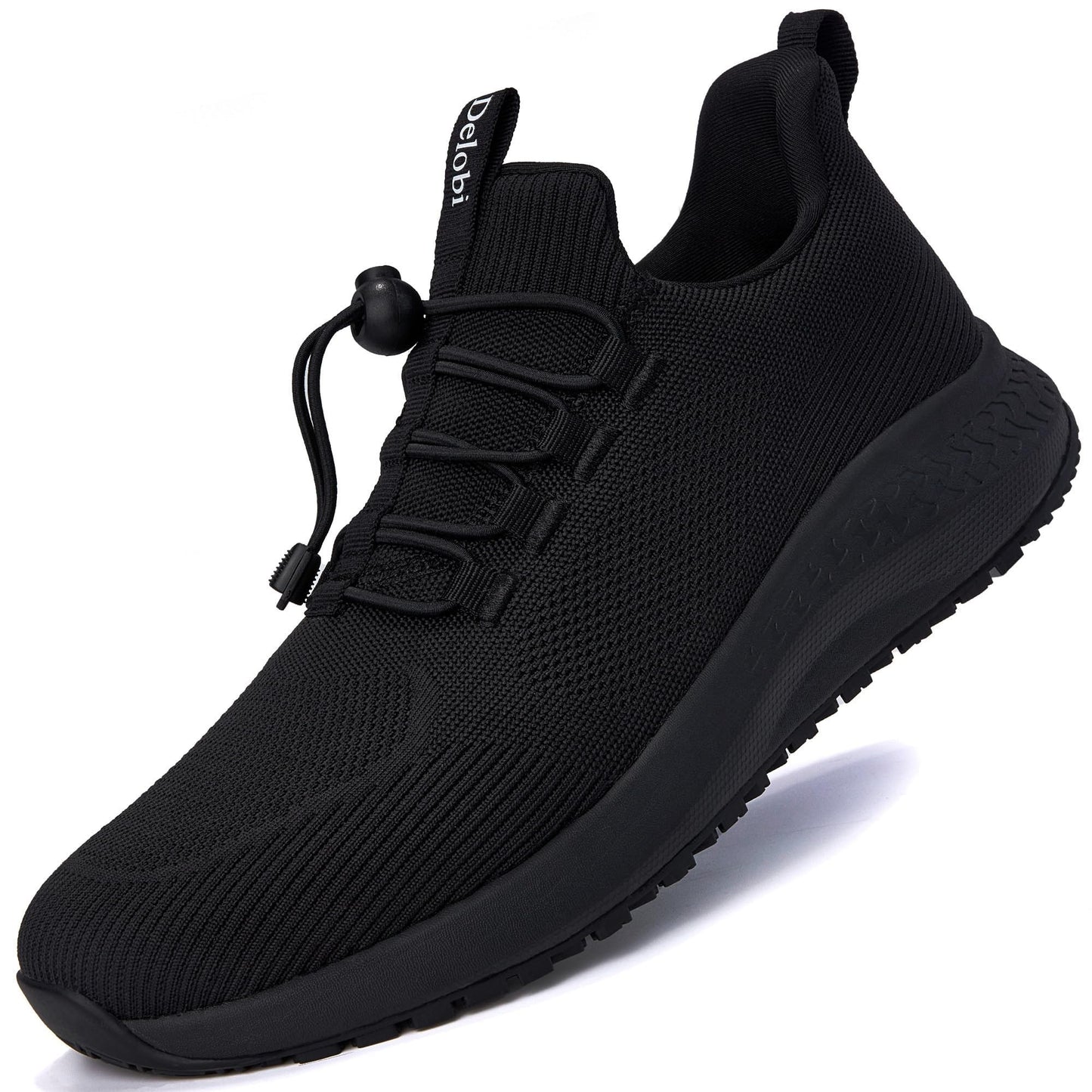 AEHAO Women's Non Slip Work Shoes Slip Resistant Waterproof Chef Shoe for Restaurant Kitchen Food Service Nursing Hospital Staff Walking Sneakers with Slip-On Design,Black 8