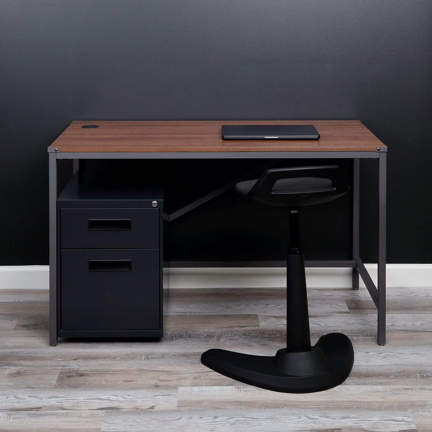 Alera ALE Two-Drawer Metal Pedestal File, 14 7/8w x 19 1/8d x 21 3/4h, Charcoal