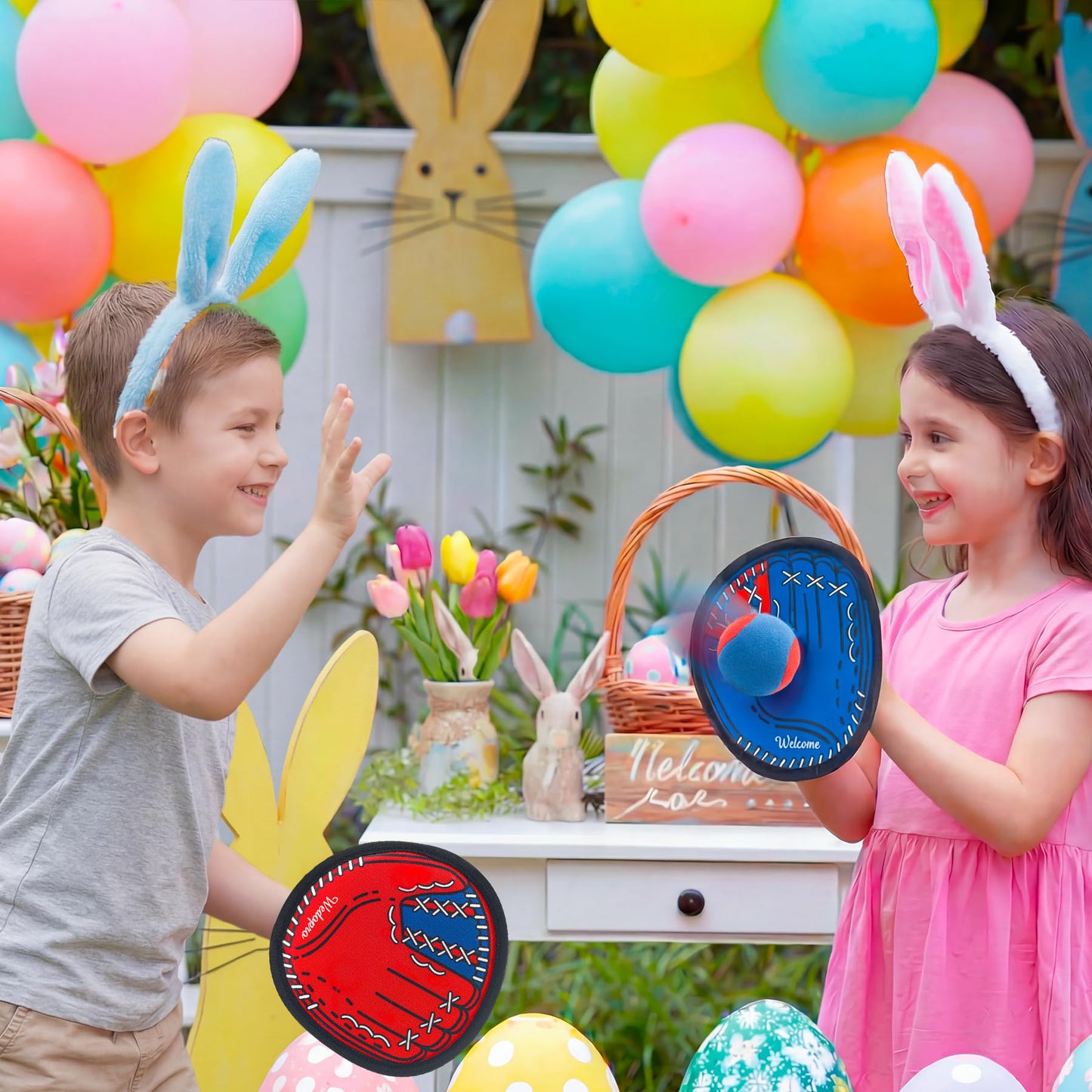Toss and Catch Ball Set: Beginner Kids Baseball Training Glove & Catch Ball Toys, Kids Outdoor Games for Adults and Family, Fun Baseball Game Gift for Ages 3 4 5 6 7 8 9 10 11 12 Year Old Boys Girls