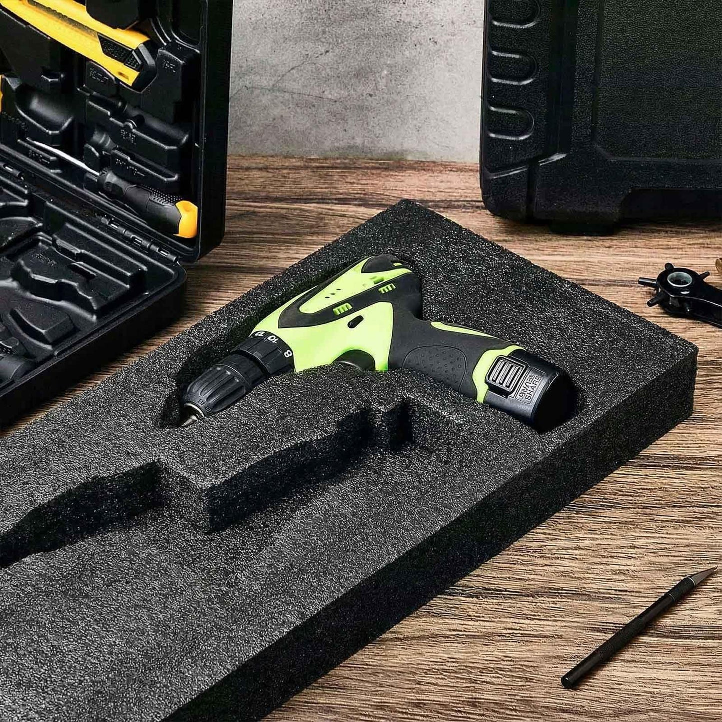 Hoolerry 2 Pcs Customizable Polyethylene Foam Packing Inserts for Cases Thick Polyethylene Cuttable Foam Sheet for Tool Box, Camera, Crafts, Storage and Crafts (24" X 12" X 2",Black)