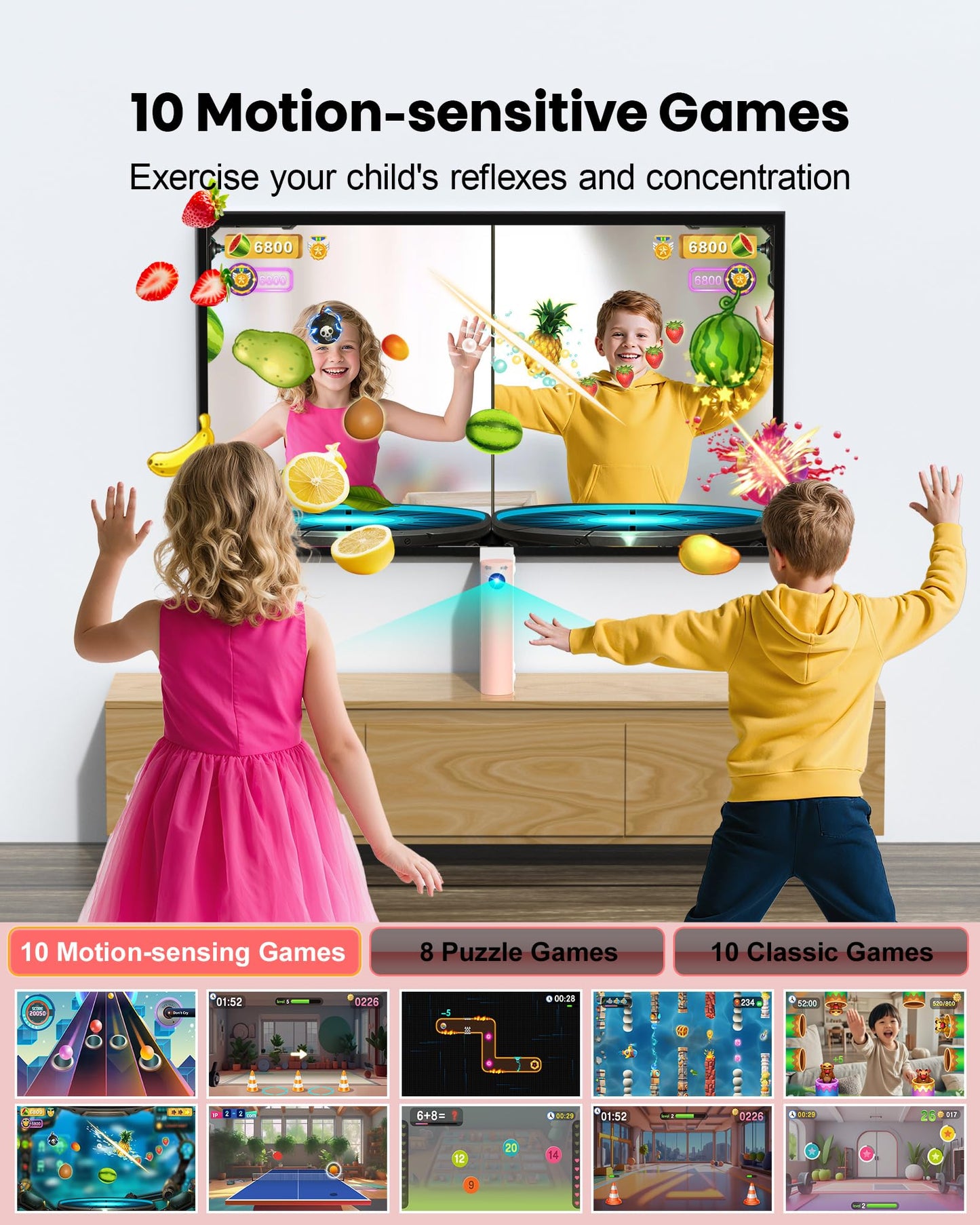 AR Motion Game Console: Indoor Entertainment System for Kids & Families - Great for Gaming Nights Parties and Playdates Birthday Gifts