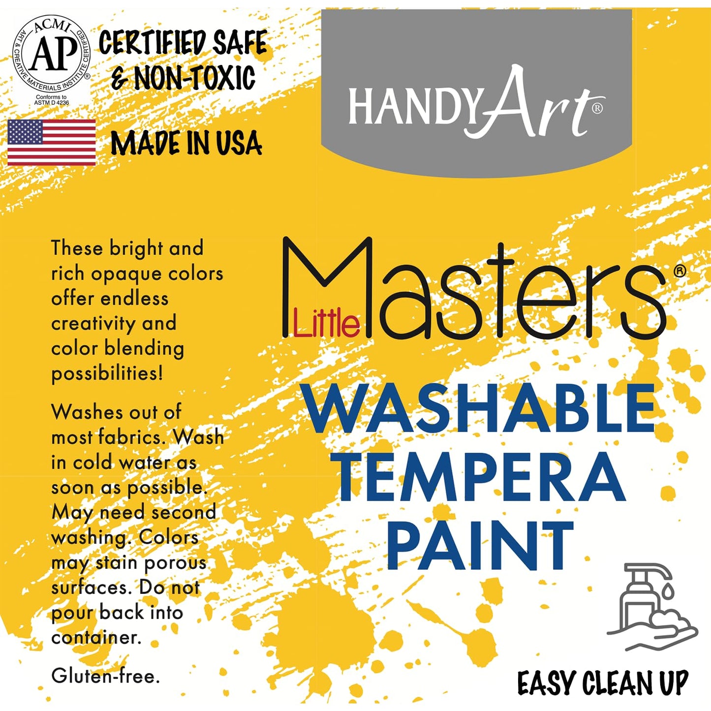 Handy Art Little Masters Washable Tempera Paint Gallon, White