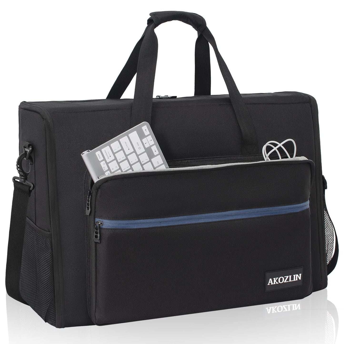 AKOZLIN LCD Screens/TVs(up to 2) Transport Tote Bag for 24" Displays Padded Monitor Carrying Case (NOT FOR IMAC) Travel Bag With Shoulder Strap,Large Accessories Pocket