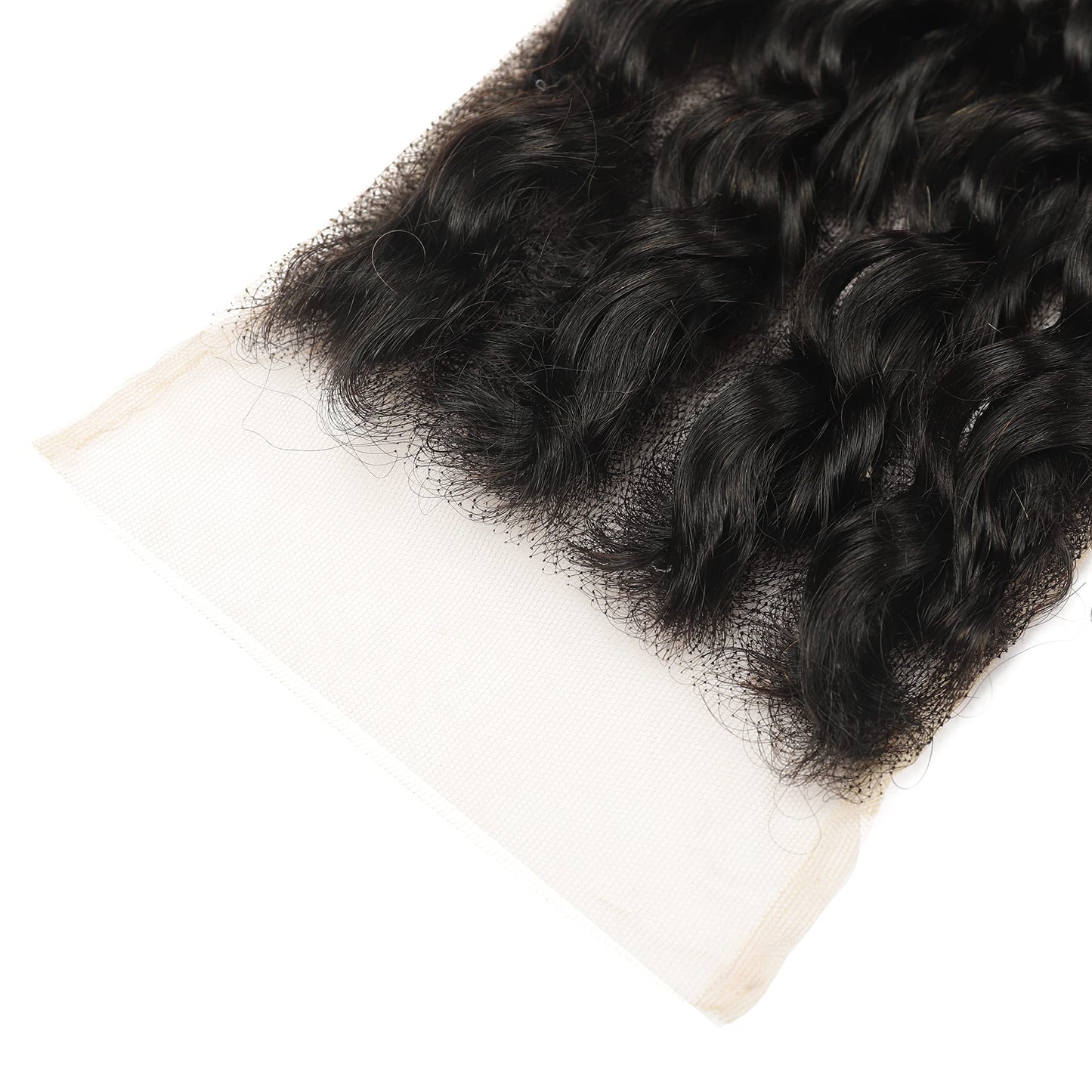 5x5 Closure Deep Wave Transparent HD Lace Closure 12A Brazilian Virgin Human Hair Closure Free Part Pre Plucked with Baby Hair Natural Color 16 Inch