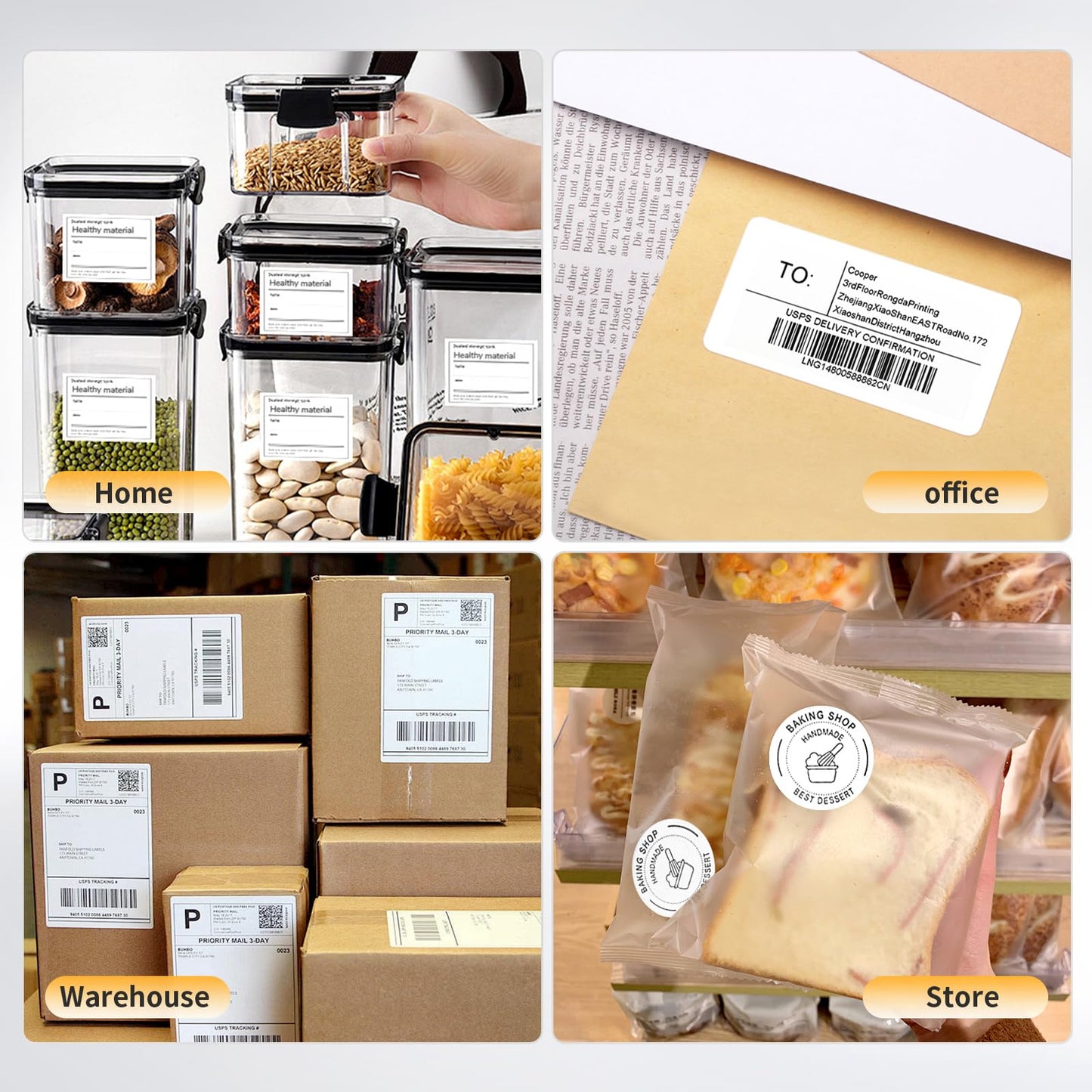 Anycash Bluetooth Thermal Shipping Label Printer, Wireless 4x6 Shipping Label Sticker Printer for Small Business and Office, Compatible with Android&iOS Windows, Used for Amazon, Shopify, Etsy USPS