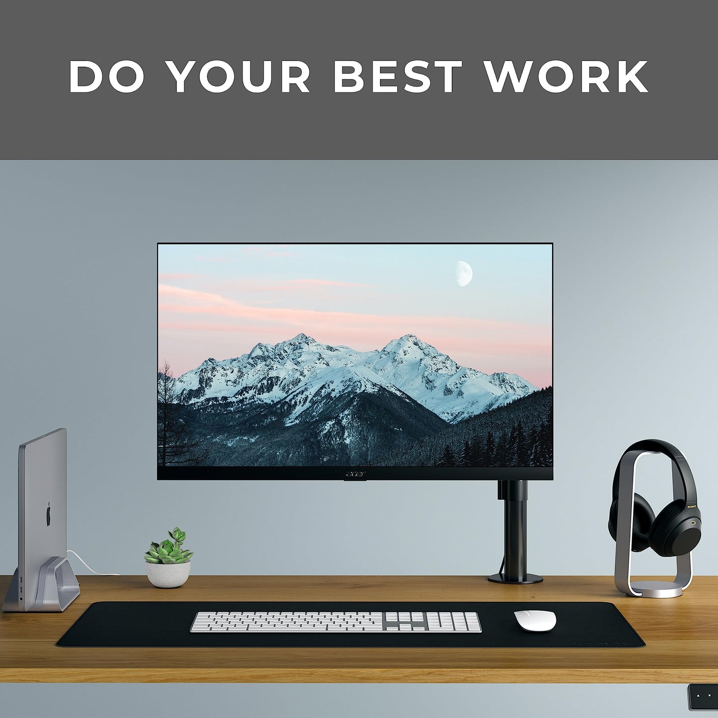 HumanCentric VESA Mount Adapter for Acer Monitor XG270HU, G247HYU, G277HU, R240HY Abmidx, Does not fit R240HY bidx, Works with 75x75 and 100x100mm Patterns, Hardware Included