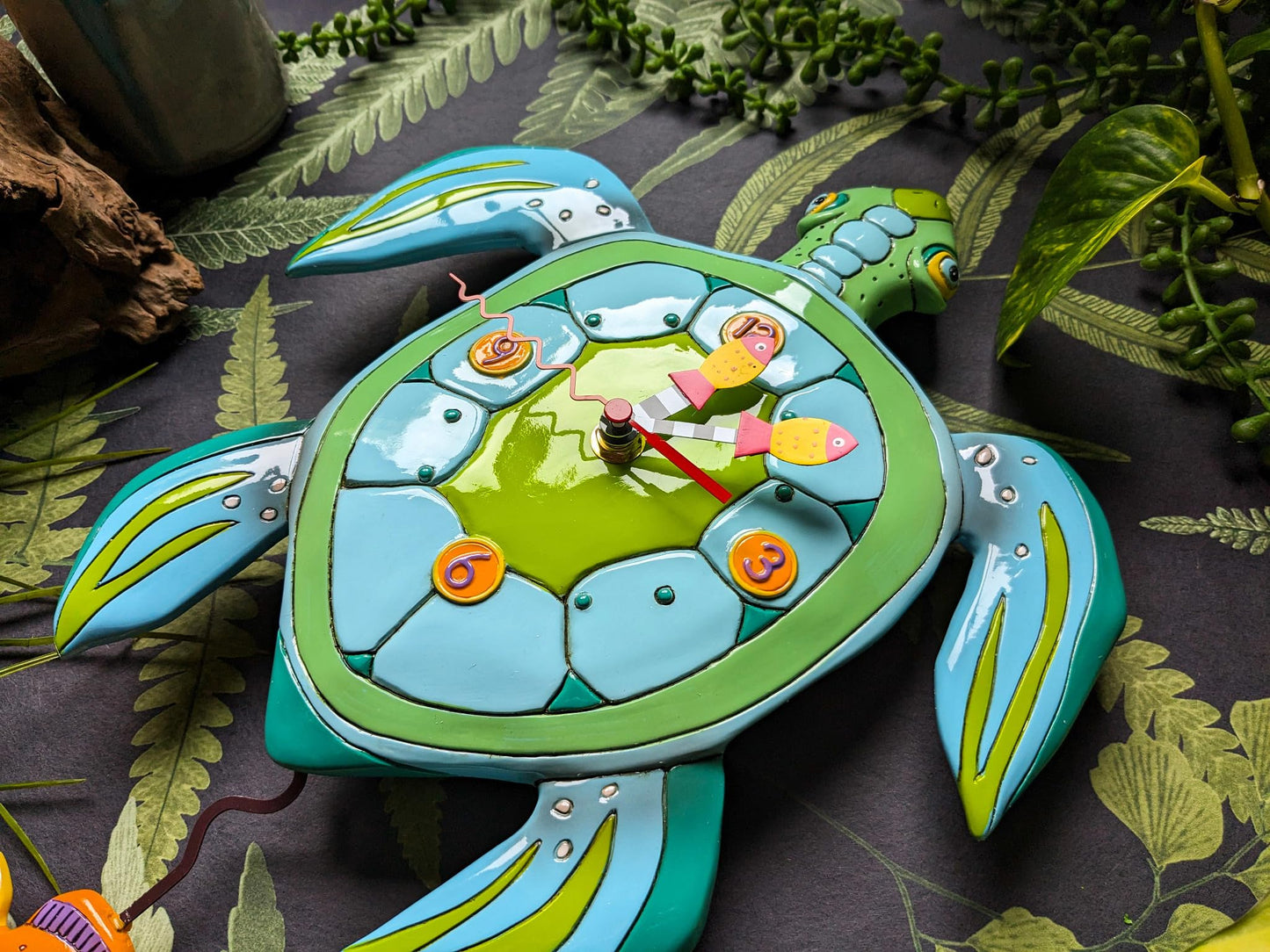 Allen Designs P1858 Whimsical Turtle Pendulum Wall Clock Sup Dude?