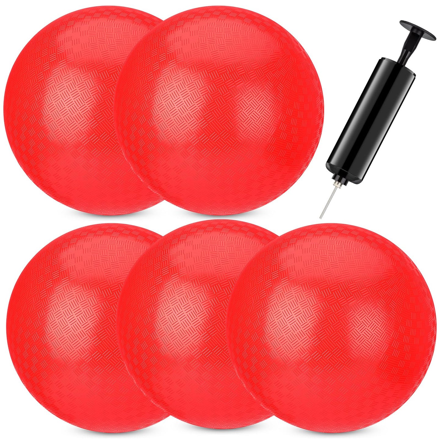 Yunsailing 5 Pack 18 Inch Big Bouncy Balls Giant Inflatable Playground Balls with Hand Air Pump for Outdoor Indoor Activity Beach Park Backyard Game Supplies
