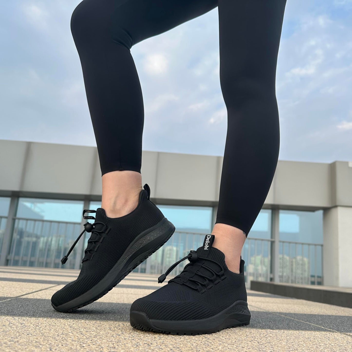 AEHAO Women's Non Slip Work Shoes Slip Resistant Waterproof Chef Shoe for Restaurant Kitchen Food Service Nursing Hospital Staff Walking Sneakers with Slip-On Design,Black 8