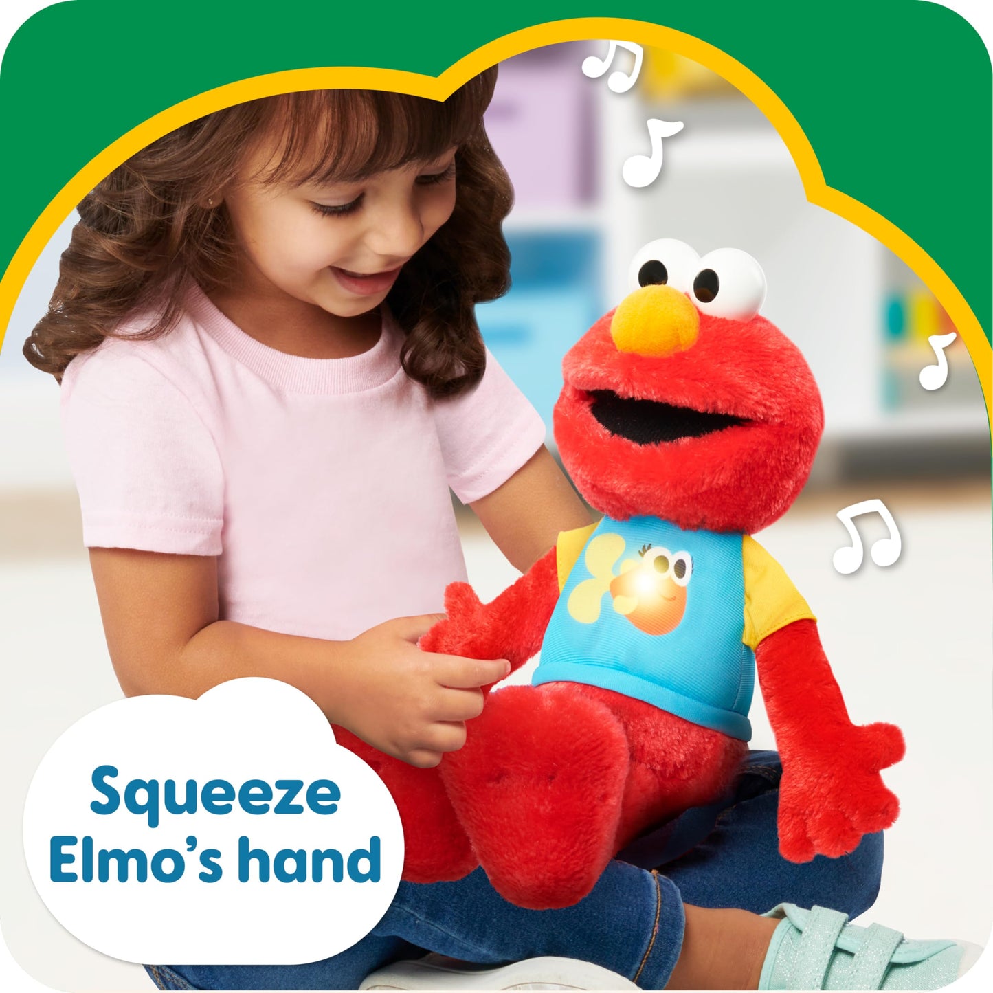 Sesame Street 13-inch Sing-Along Plush Elmo with Lights and Sounds, Super-Soft and Huggable, Officially Licensed Kids Toys for Ages 18 Month, Gifts and Presents