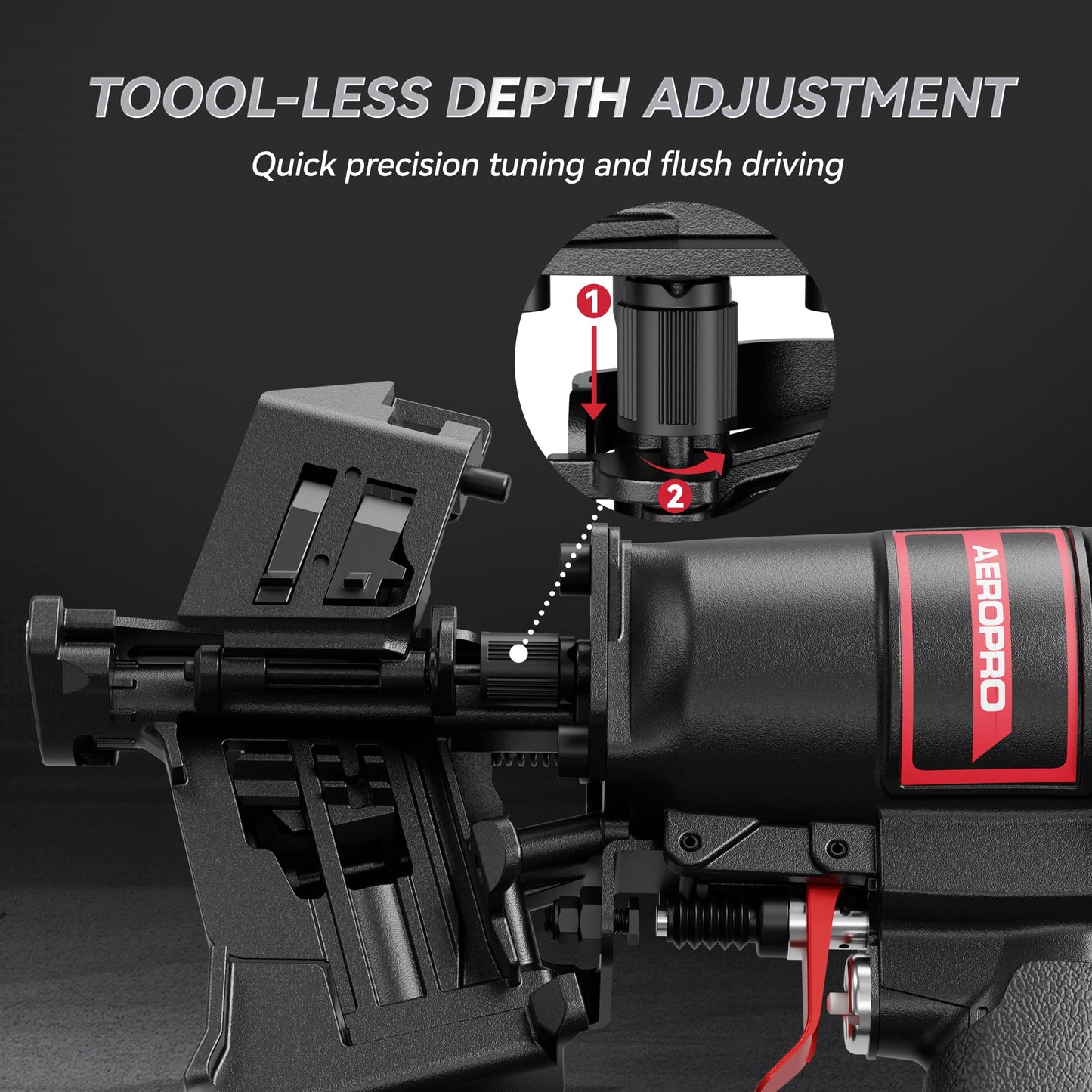 AeroPro CN45N Professional Roofing Nailer, 15 Degree Roofing Nail Gun, Pistolas de Roofing, Heavy-Duty Pneumatic Power Nailers in Roofing tools, Pneumatic Roofing Nailer for Asphalt Roofing Shingles