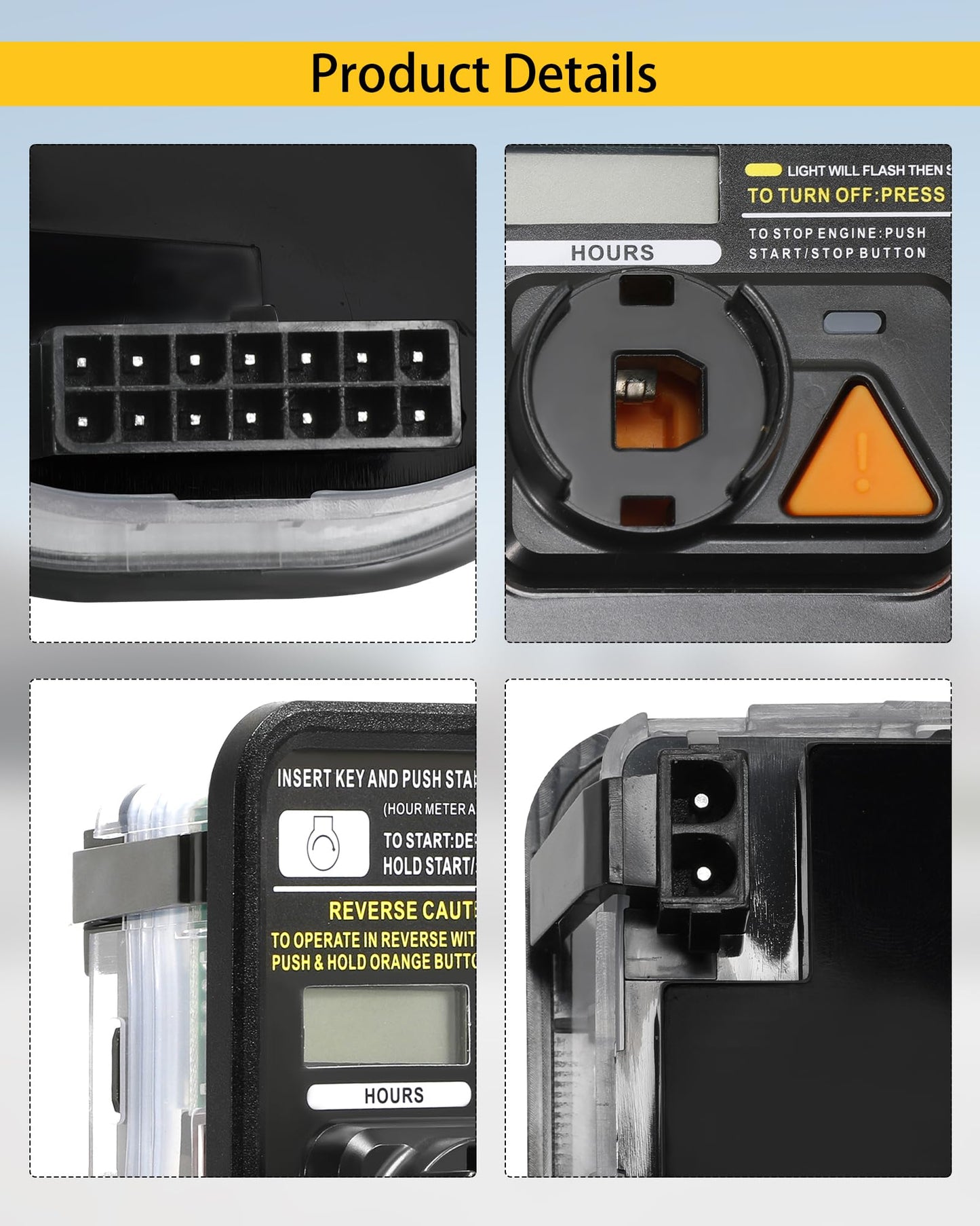 925-06427A Hour Service Meter Module Compatible with CUB Cadet LT42 LX46 XT1 XT2 SLX50 Tractors Replace 925-06427, 725-06427A, 725-06427