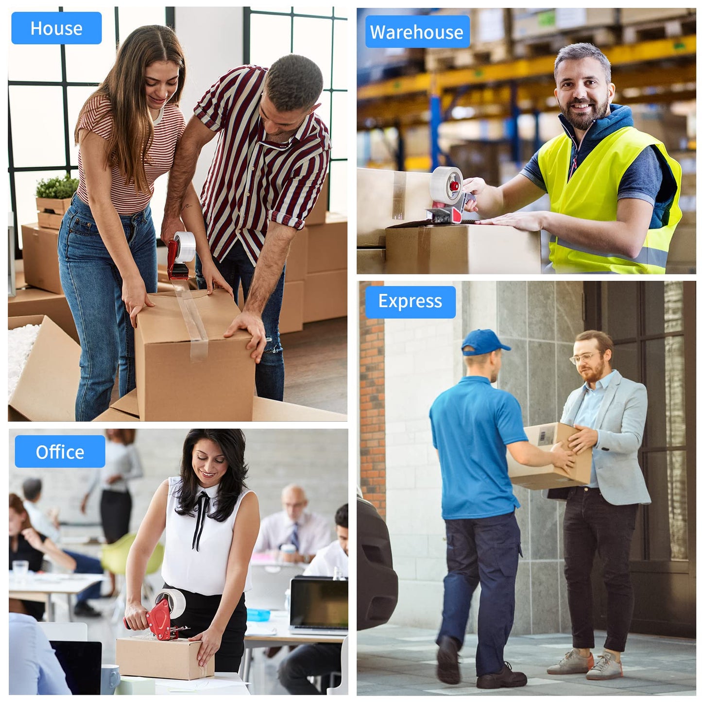 JARLINK Clear Packing Tape (24 Rolls), Heavy Duty Packaging Tape for Shipping Packaging Moving Sealing, Stronger & Thicker 2.8mil, 1.88 inches Wide, 60 Yards Per Roll, 1440 Total Yards