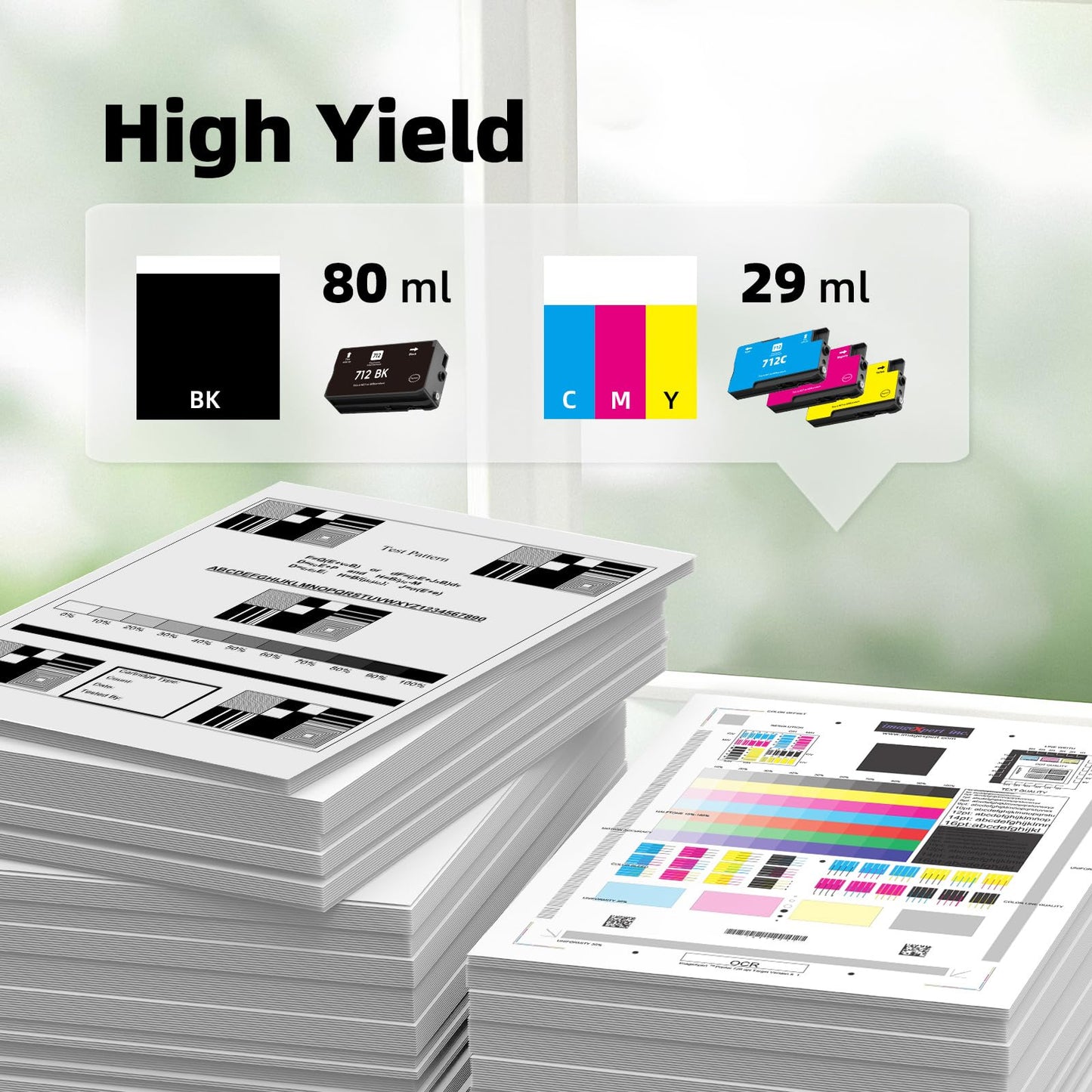 712 712XL Ink Cartridges Remanufactured High Yield Replacement for HP 712 712XL 712 XL for DesignJet T650 T630 T230 T210 Studio Plotter Printer (4 Pack, Black, Cyan, Yellow, Magenta)