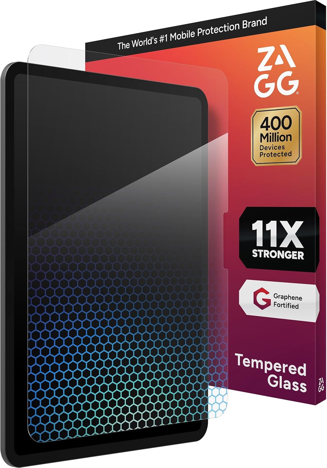 ZAGG XTR4 Screen Protector for iPad Pro 13" (M5)/ Pro 13" (M4) - 11X Stronger Tempered Glass, Blue Light Filter, Anti-Reflective, Ultra Smooth, Easy Install, Recycled Materials