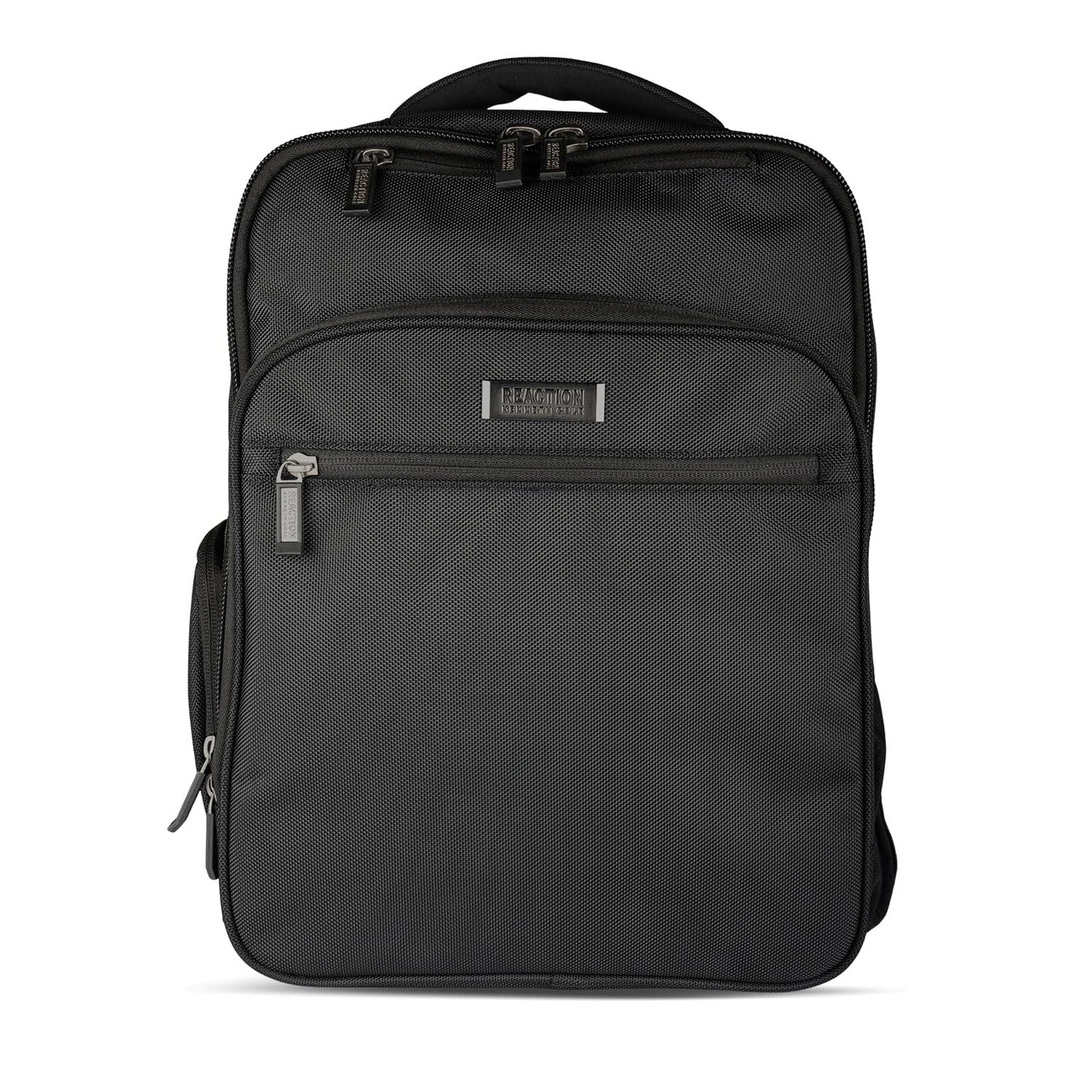 Kenneth Cole Reaction Brooklyn Commuter Backpack Slim 16" Laptop Computer & Tablet Anti-Theft RFID Business, Work, , & Travel Bookbag, Black Polyester