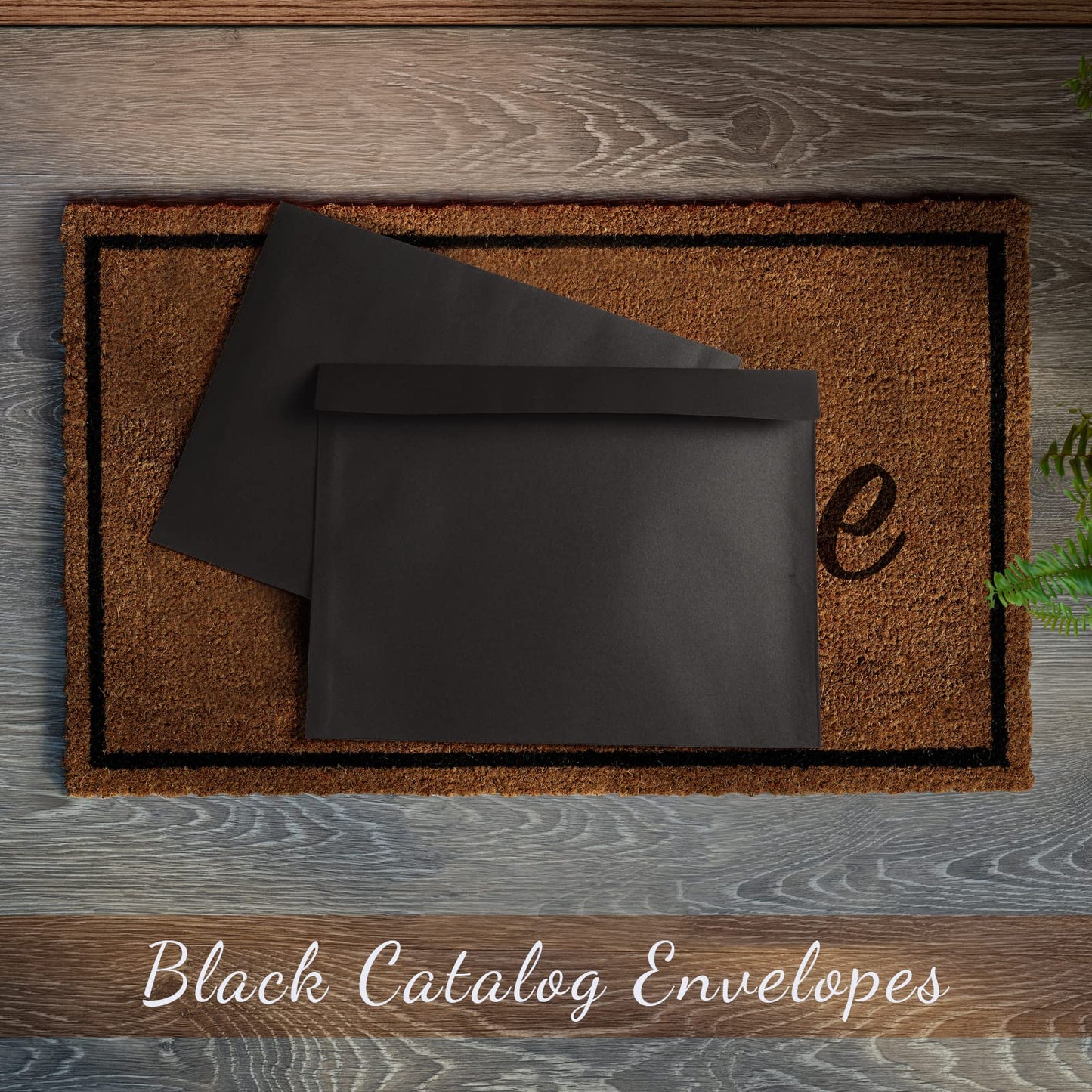Crtiin 100 Pcs 9 x 12 Open End Booklet Black Envelopes 80 lb 120gsm Catalog Envelopes with Closure for Mailing Catalog Financial Document Magazine Pamphlet Business