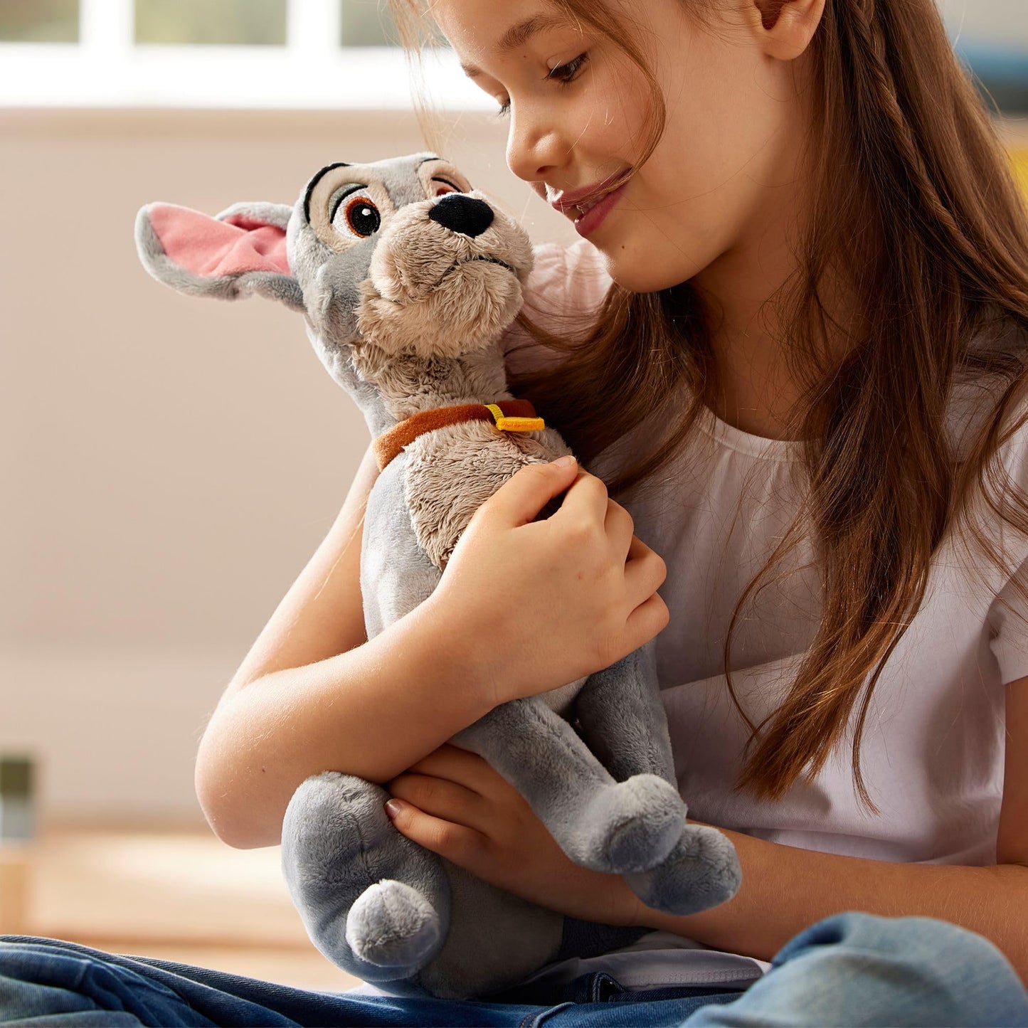 Disney Store Official Tramp Plush from 'Lady and The Tramp' - 13-Inch Soft Toy - Classic Streetwise Canine - Premium Quality, Huggable Design - Ideal Gift for Animated Film Lovers Fans