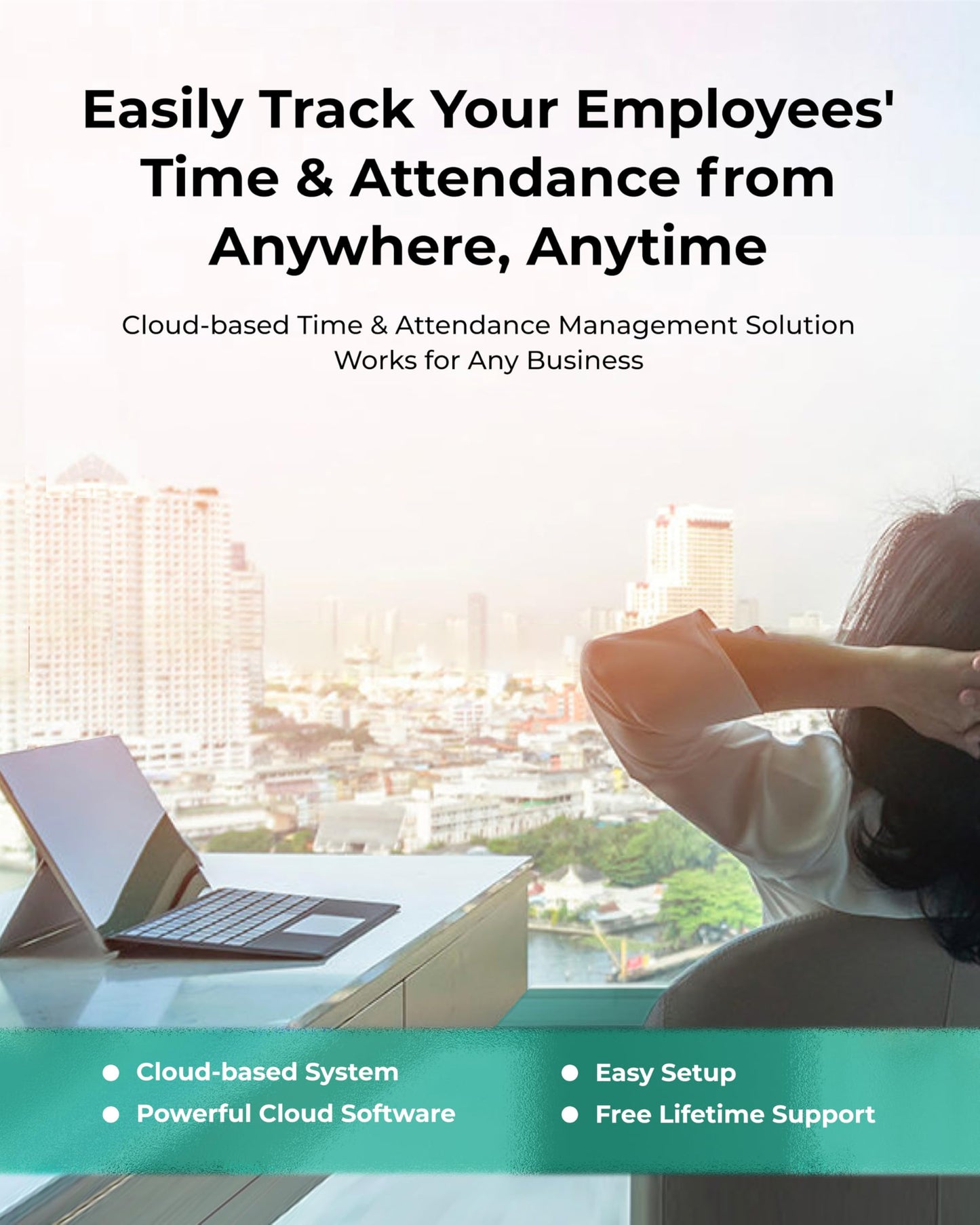 ANVIZ Time Clocks for Employees Small Business - FacePass 7 Pro Biometric Clock in and Out Machine - Face + RFID + Pin Punching in one, Support Door Access, Forever Free Cloud Software